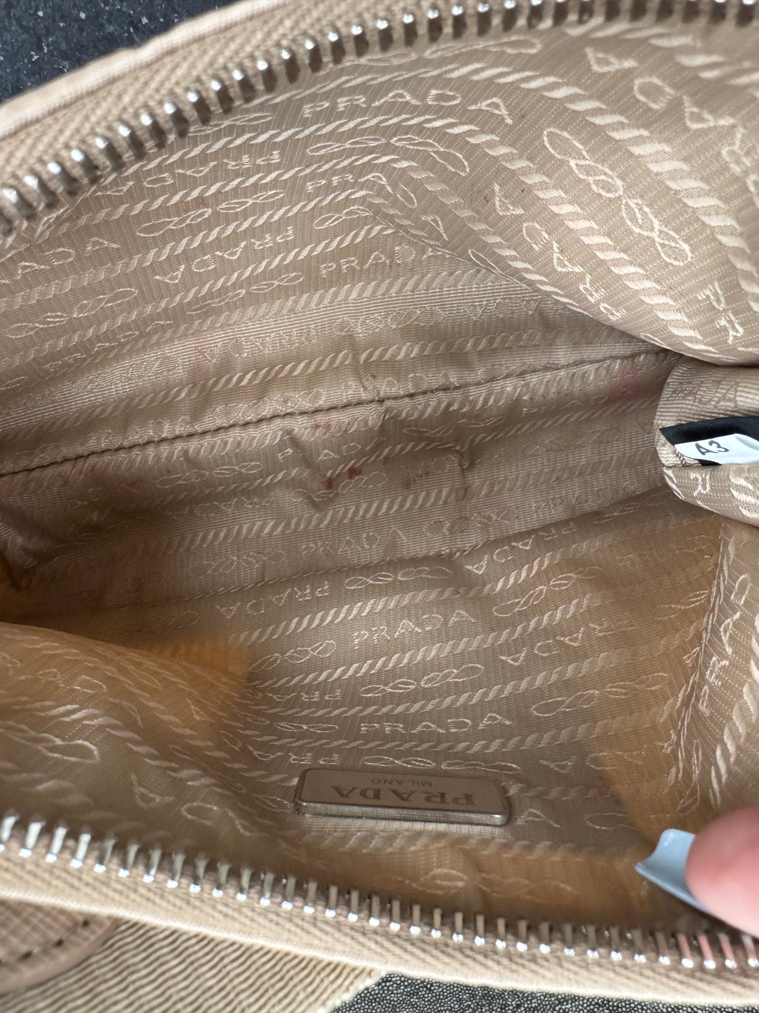 Prada Beige Nylon Re-Edition 2005 Crossbody Bag