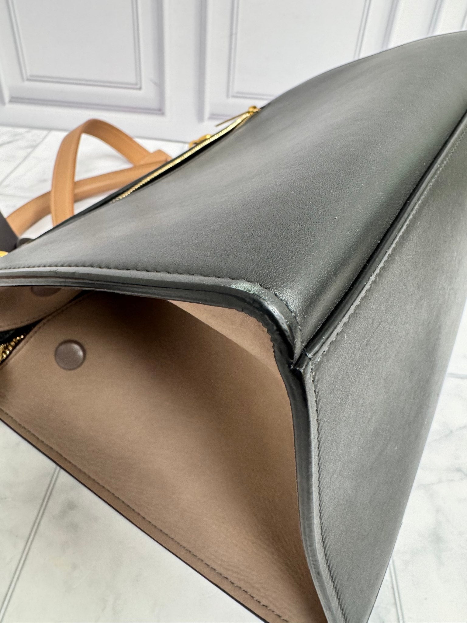 Celine Tan And Black Leather Trapeze 2Way Bag