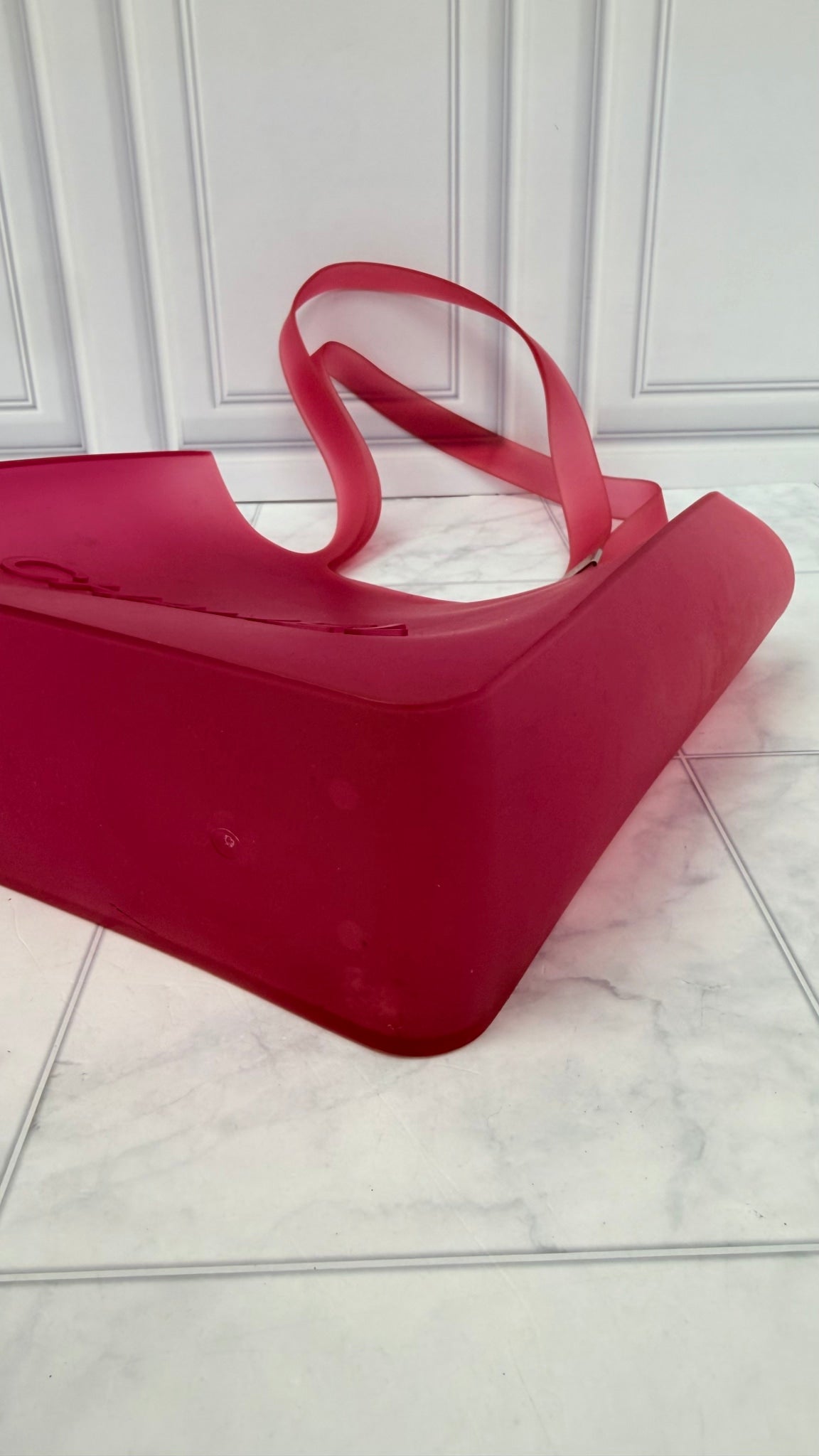 Chanel Pink Translucent Jelly Logo Shoulder Bag