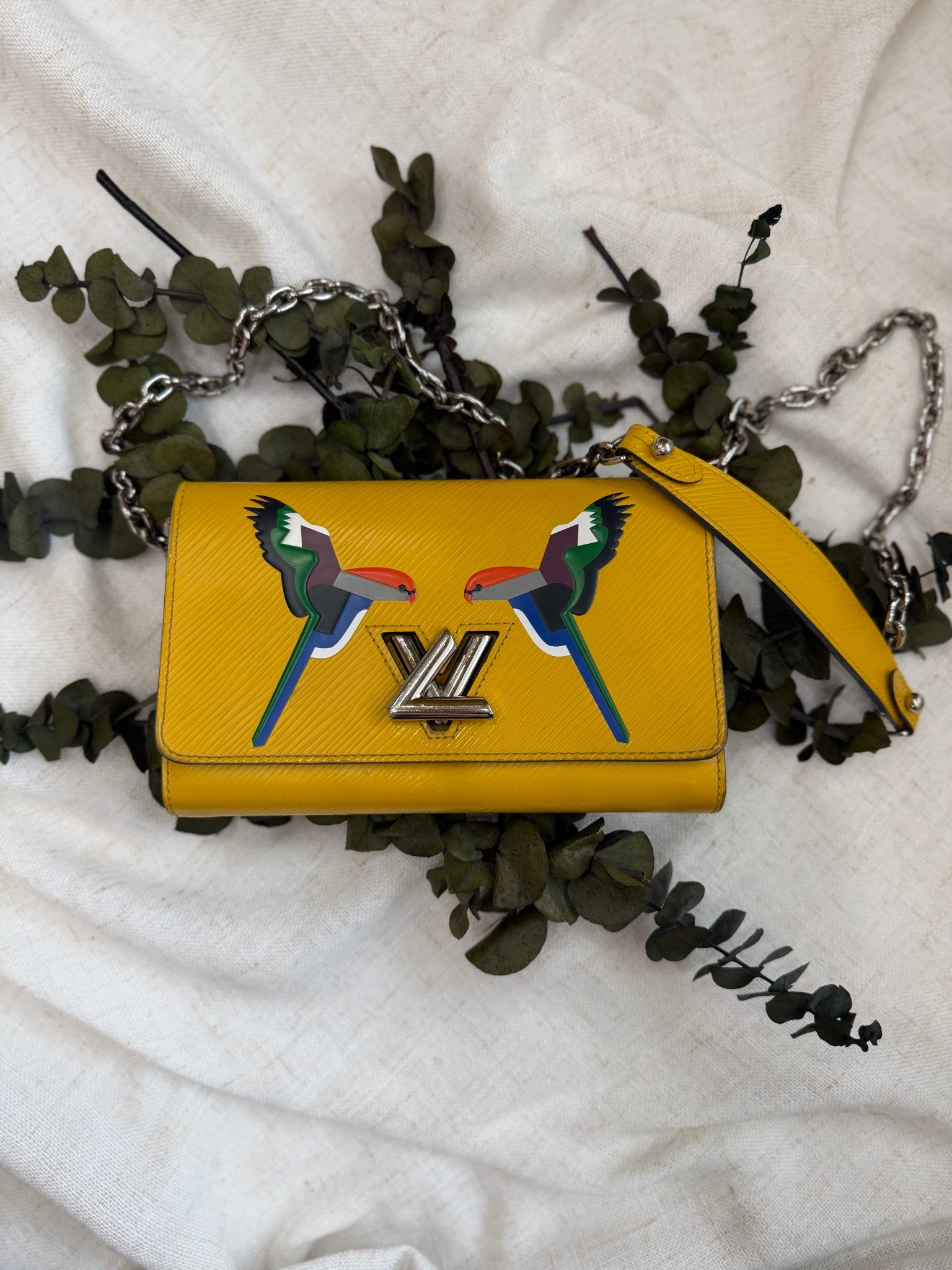 Louis Vuitton Yellow Epi Early Bird Twist Wallet on a Chain