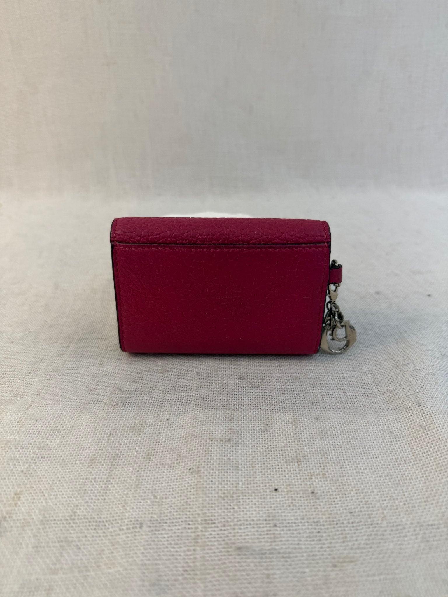 Christian Dior Pink Leather Diorissimo Compact Card Case