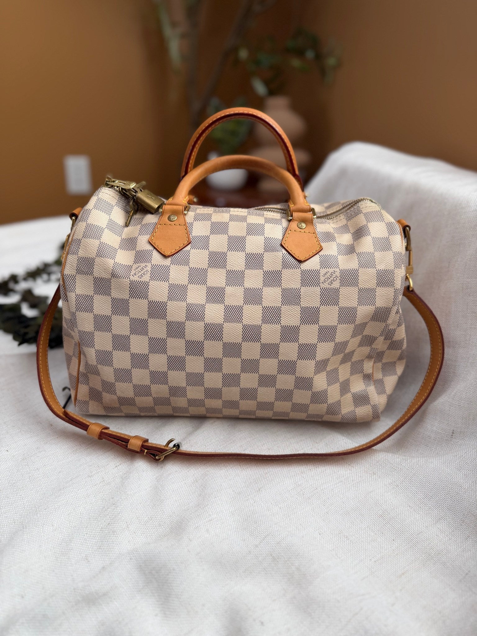 Louis Vuitton Damier Azur Speedy 30 Bandouliere