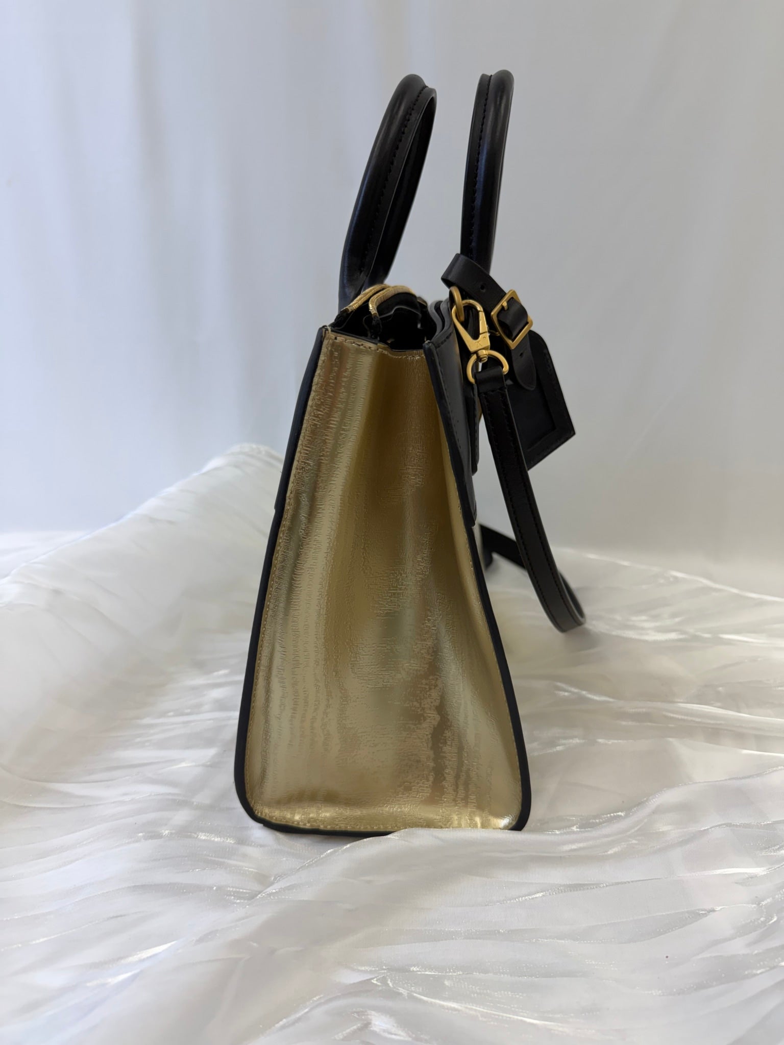 Louis Vuitton Gold And Black Leather City Steamer PM Bag