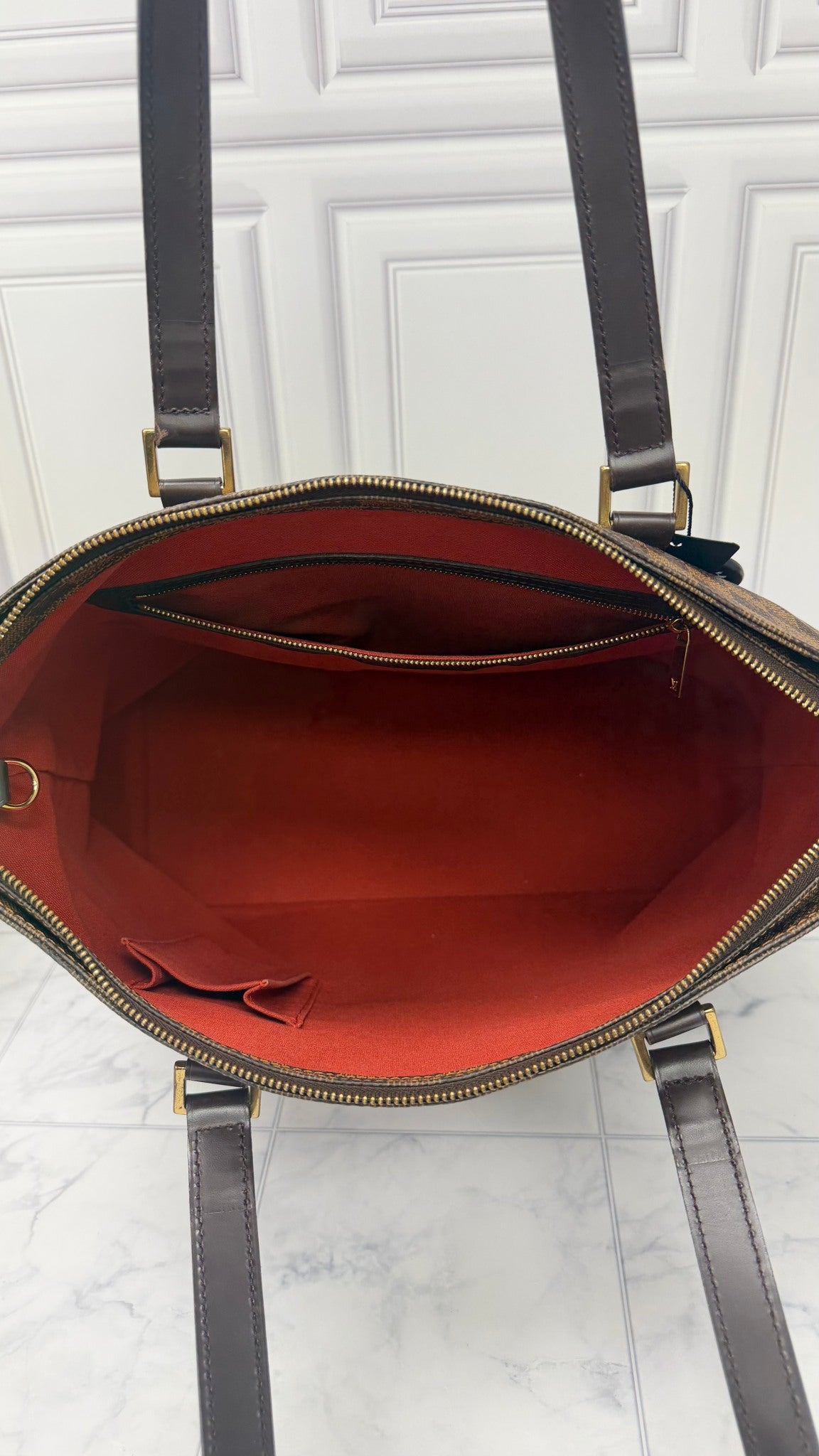 Louis Vuitton Damier Ebene Cabas Mezzo Tote Bag