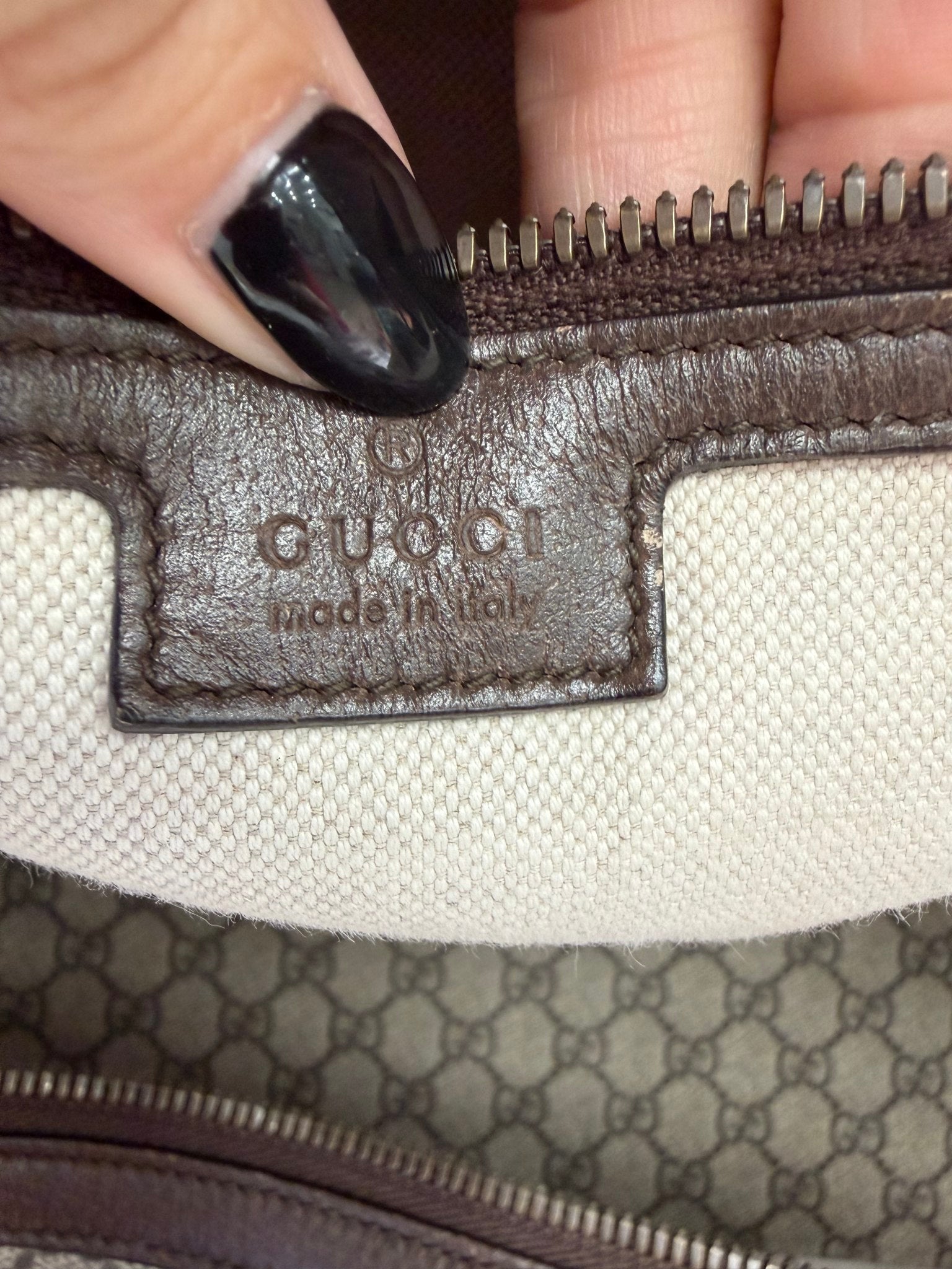 Gucci GG Brown Coated Canvas Ophidia Medium Duffle Bag