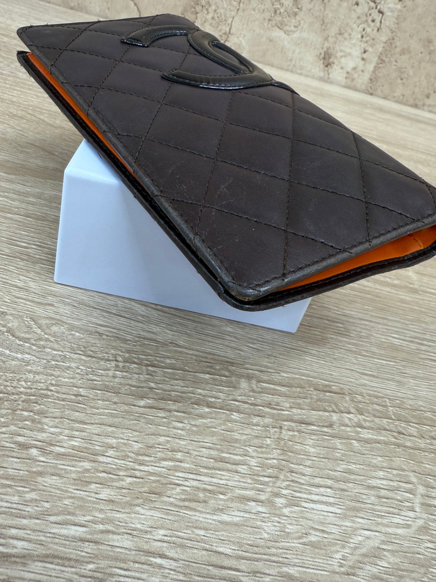 Chanel Brown Quilted Calfskin CC Long Wallet