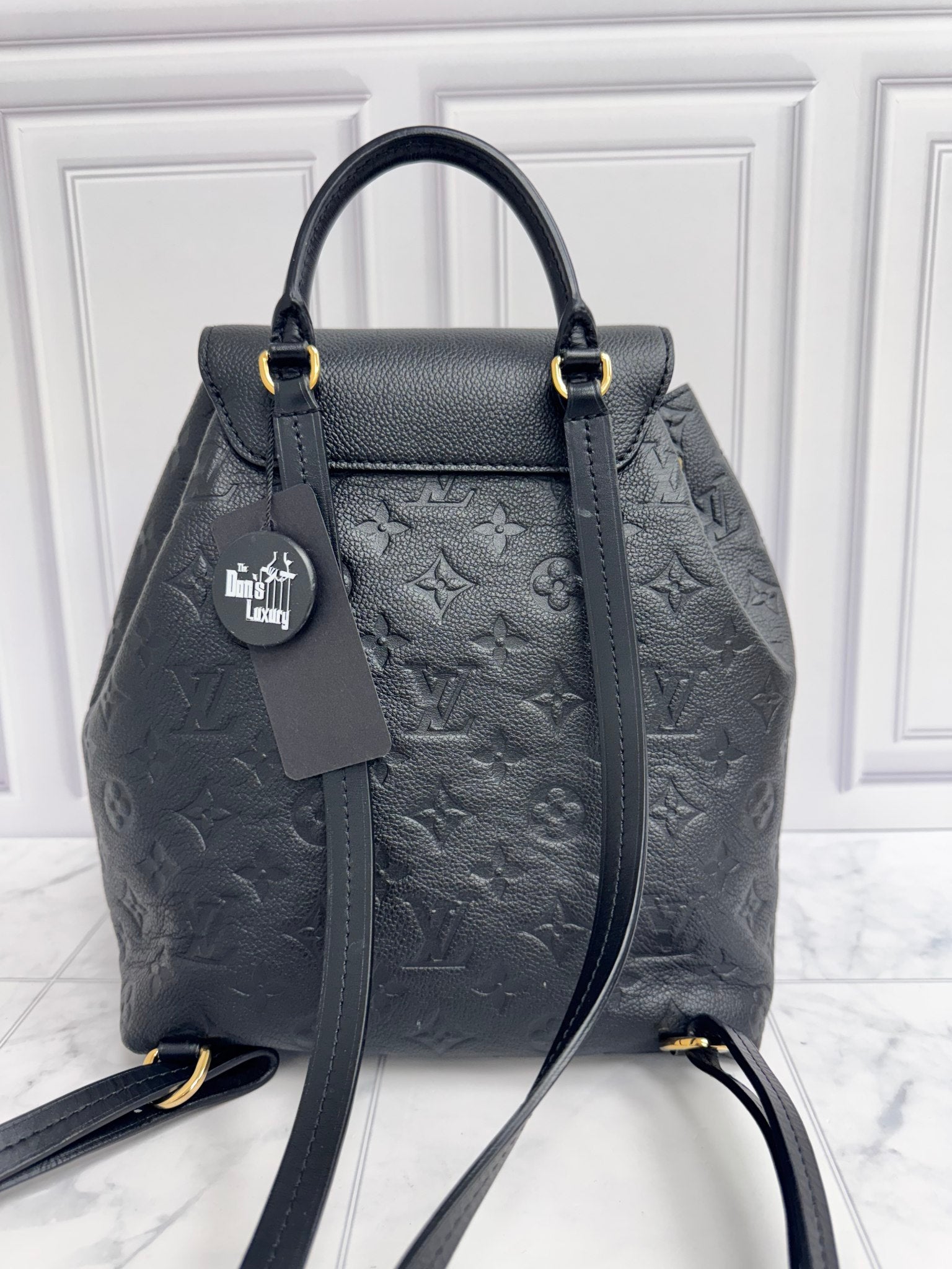 Louis Vuitton Black Monogram Empreinte Montsouris Backpack PM