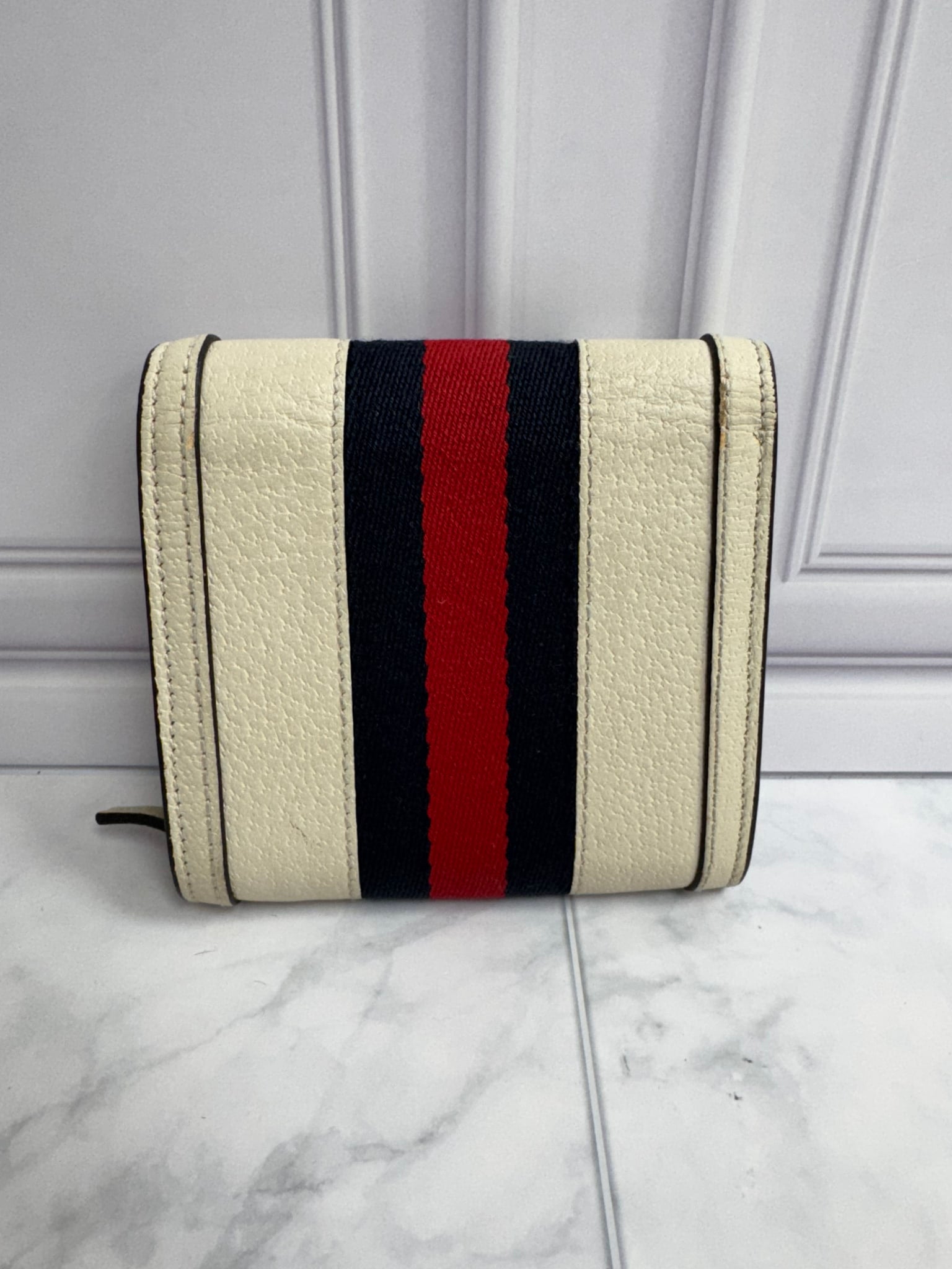 Gucci Web Leather Ophidia Compact Wallet