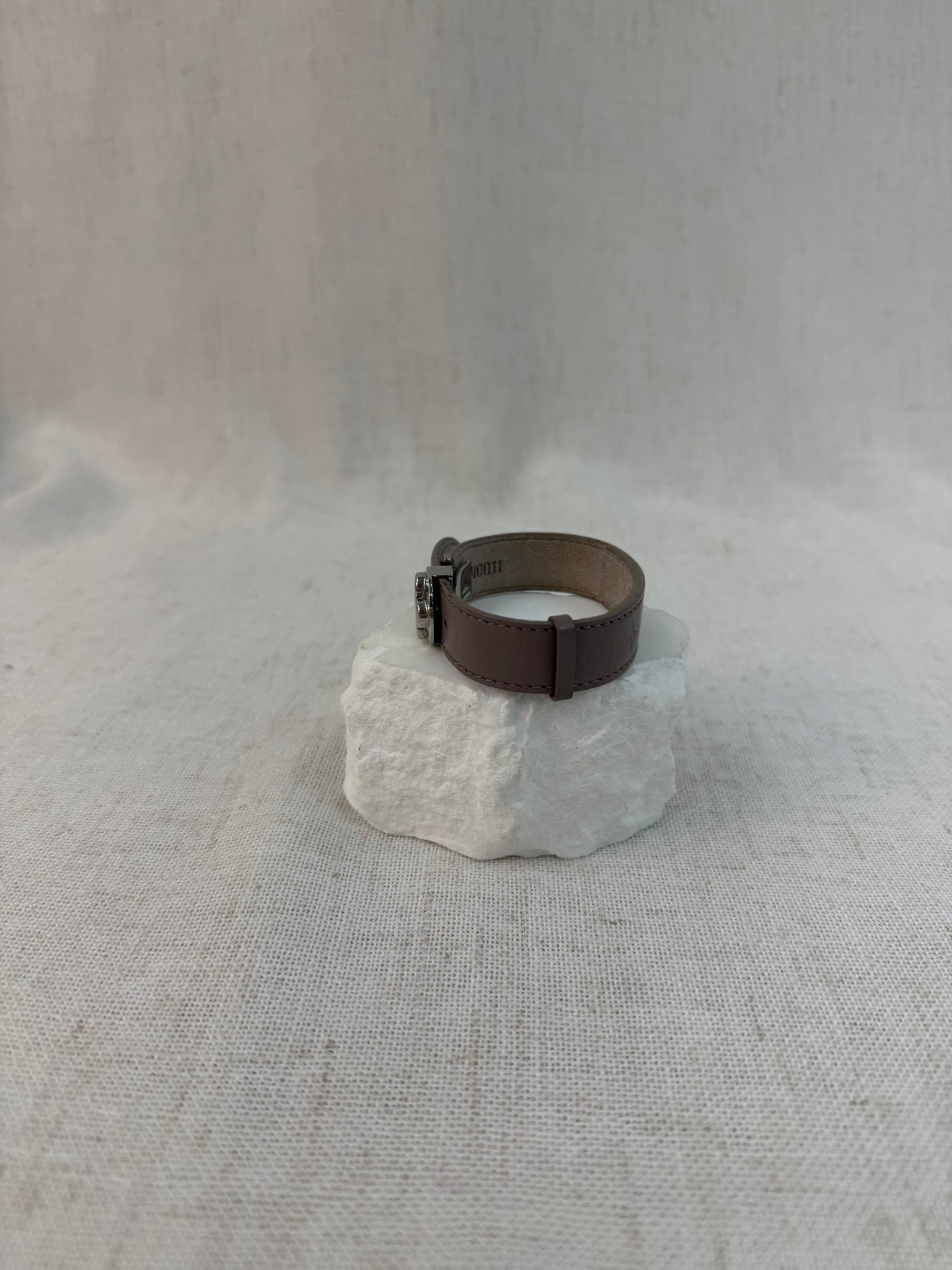 Louis Vuitton Gray Leather Wish Bracelet