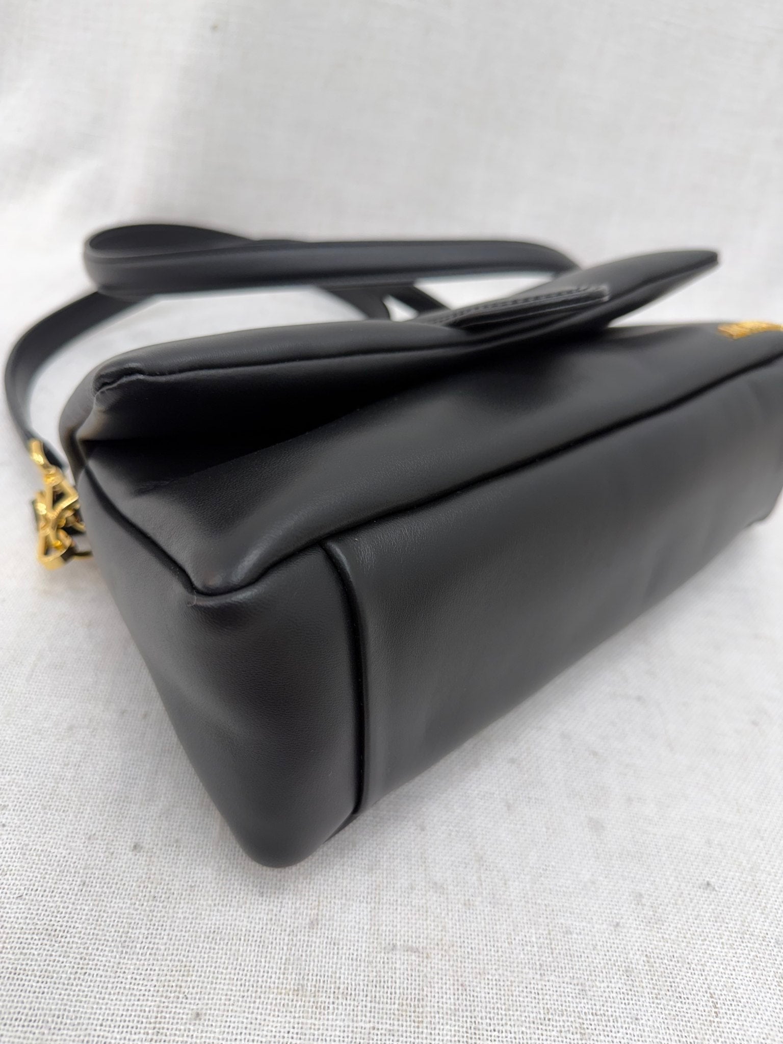 LIKE NEW - Jacquemes Black Leather Le Bambimou 2Way Bag