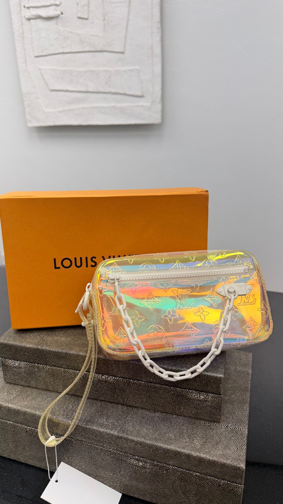 Louis Vuitton x Abloom Monogram Prism Iridescent Pochette Volga Wristlet