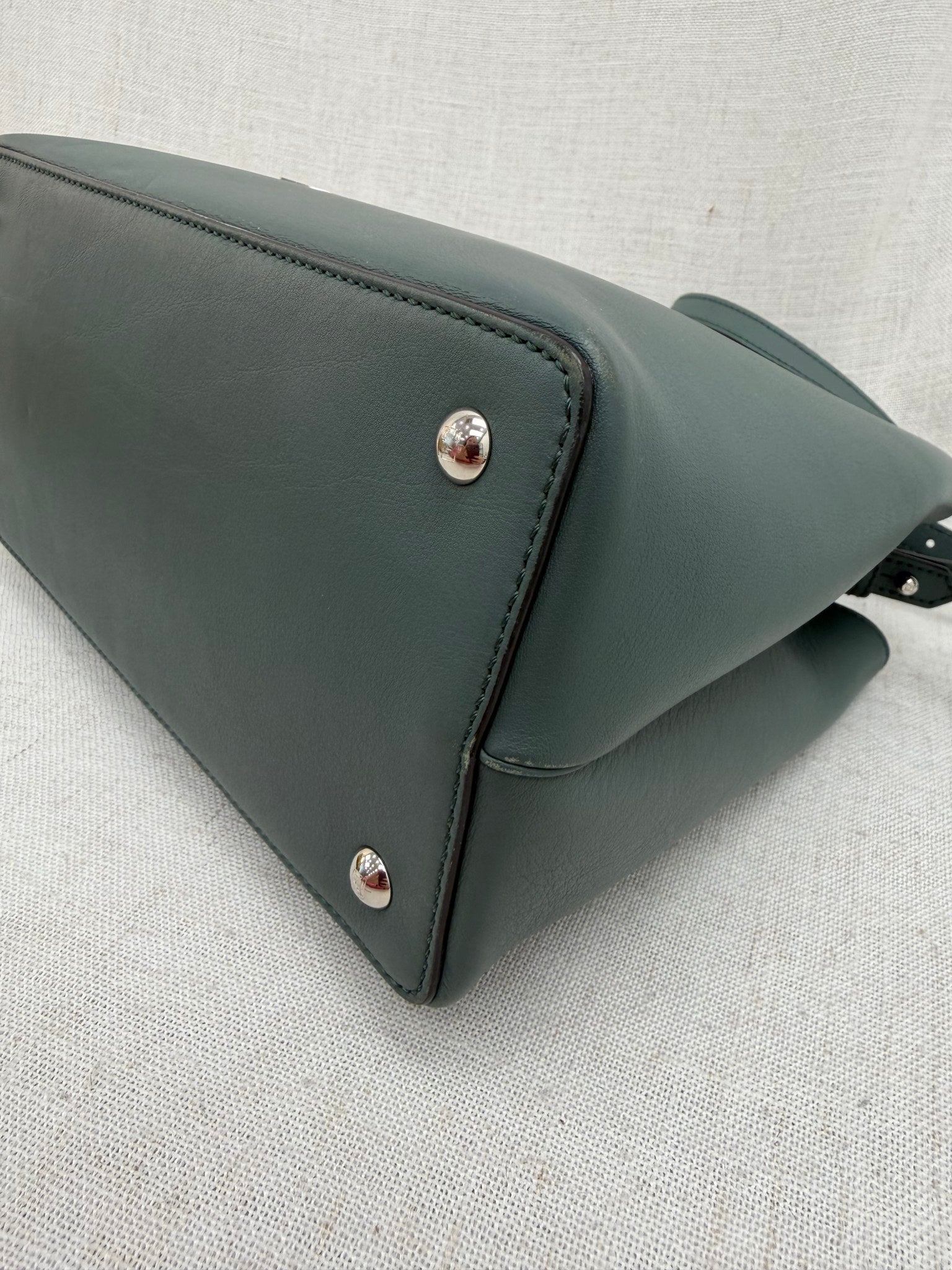 Fendi Gray & Yellow Leather 2 Jours 2way Bag