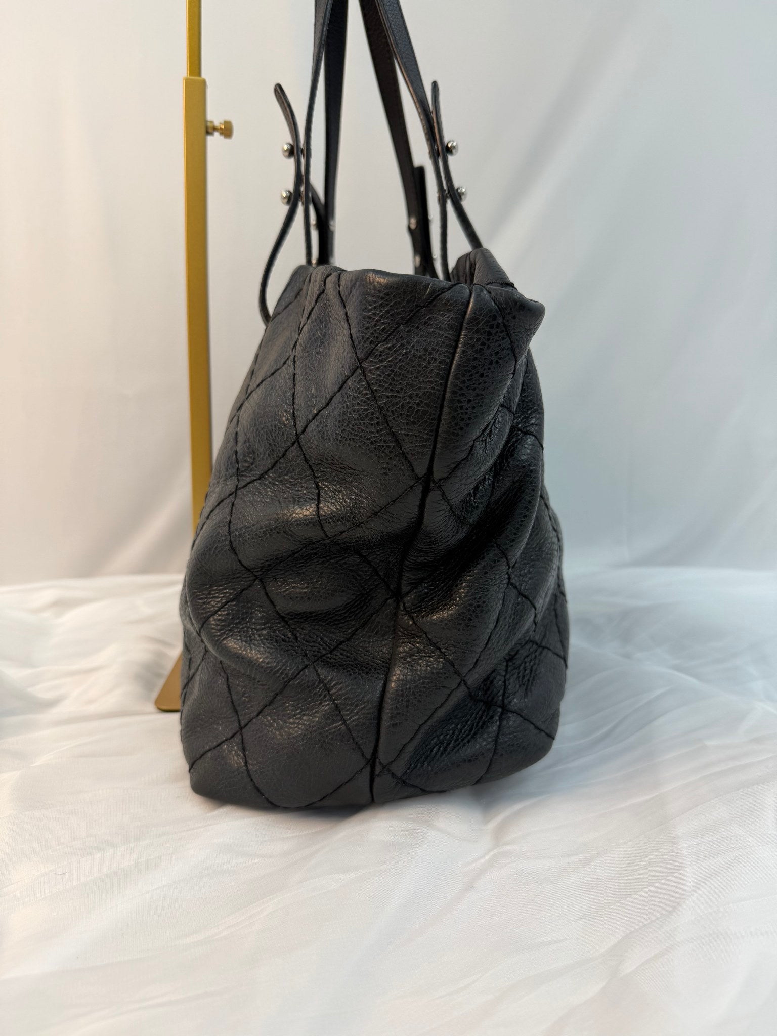 Chanel Black Calfskin On The Road Tote Bag