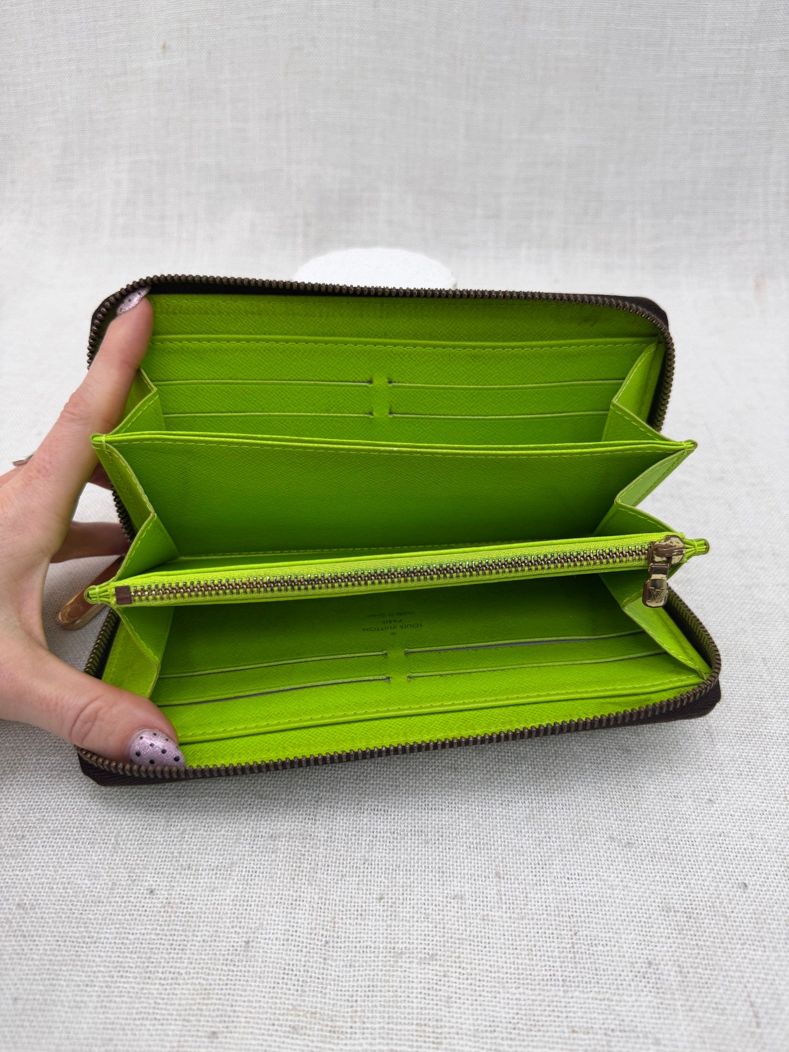 Louis Vuitton x Stephen Sprouse Monogram Green Graffiti Zippy Wallet