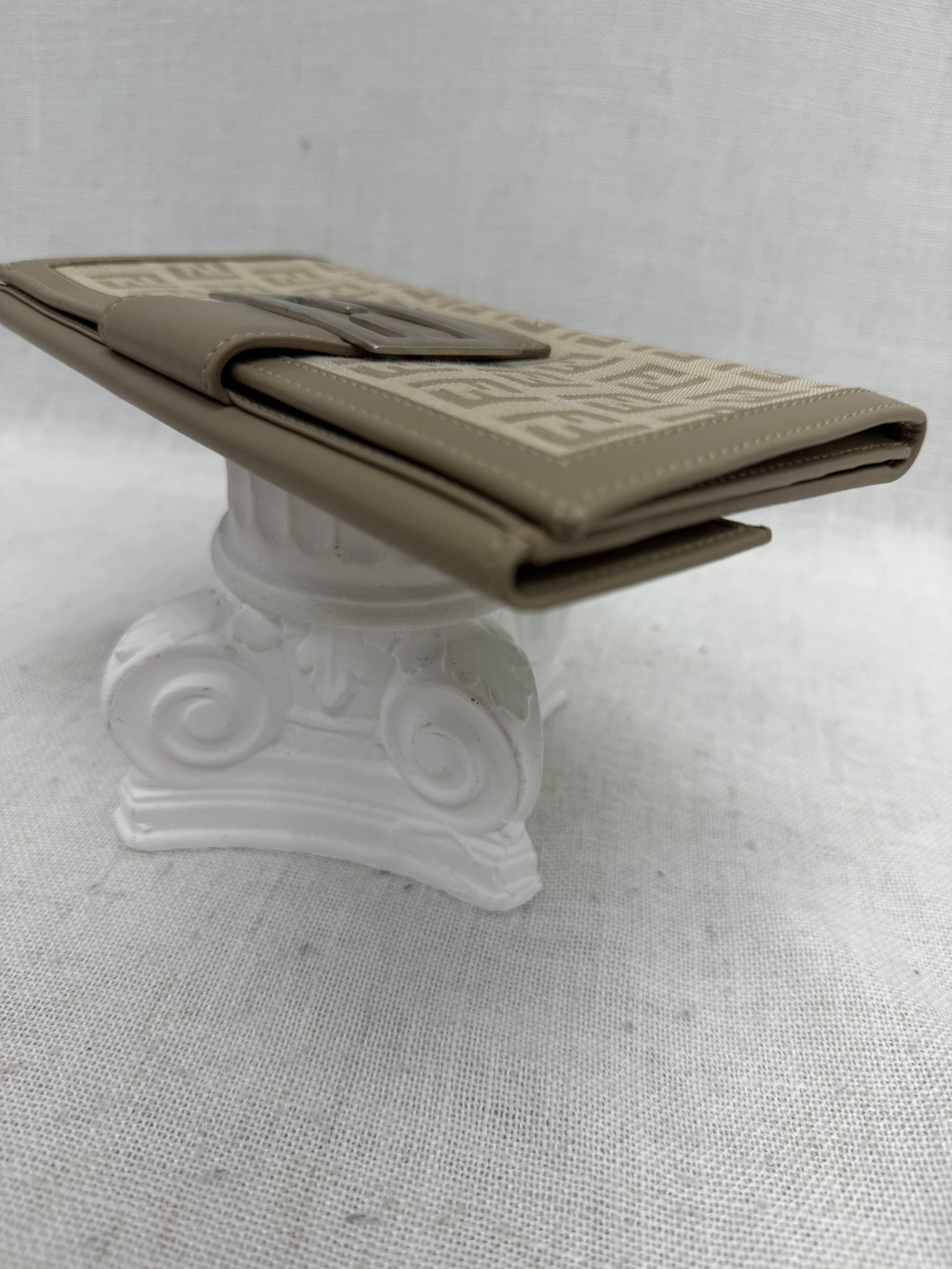 Fendi Beige Zucca Canvas Long Wallet