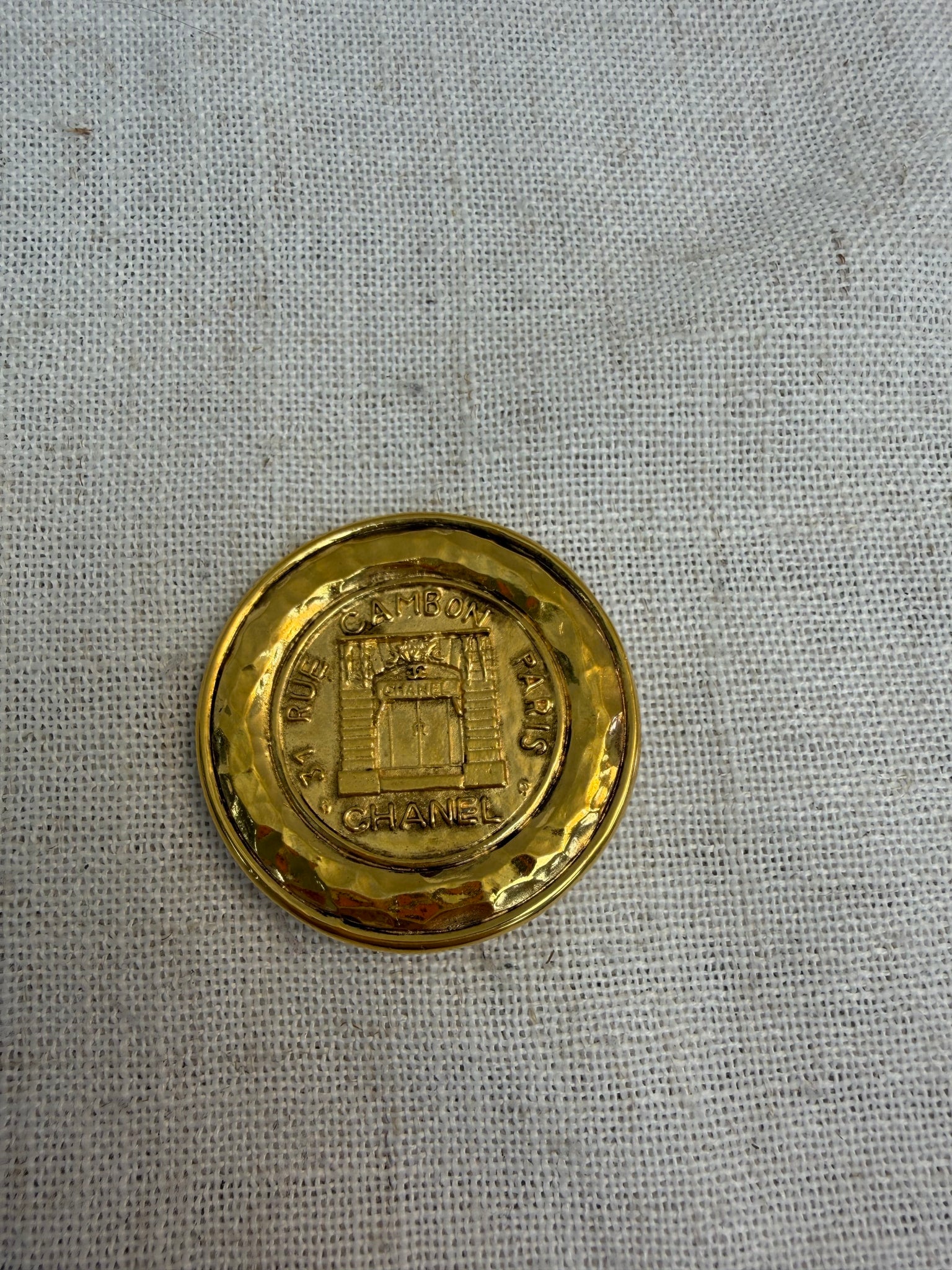 Chanel Gold Tone 31 Rue Cambon Brooch