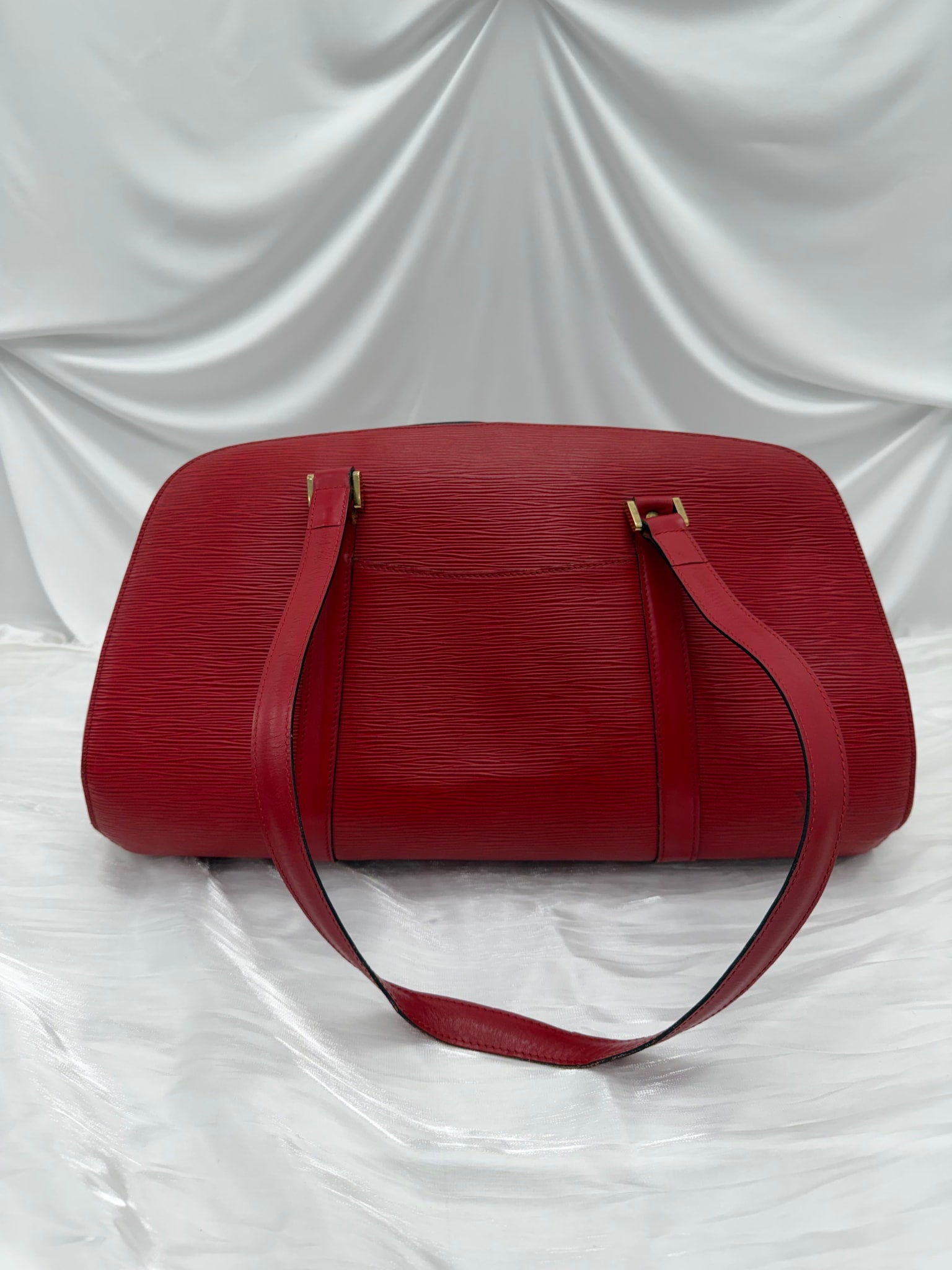 Louis Vuitton Red Epi Soufflot GM Shoulder Bag