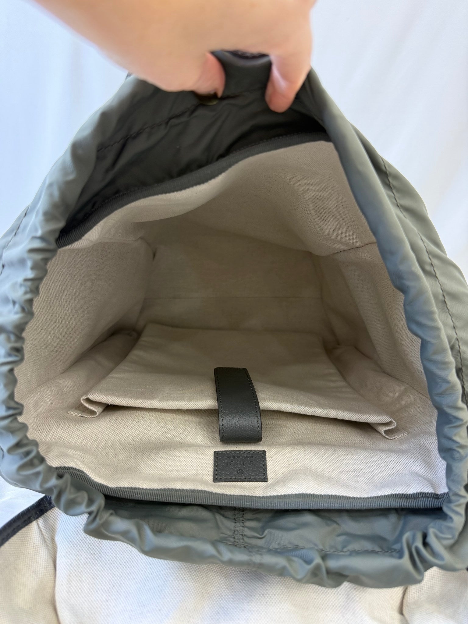 Gucci Gray Coated Canvas Ophidia Backpack