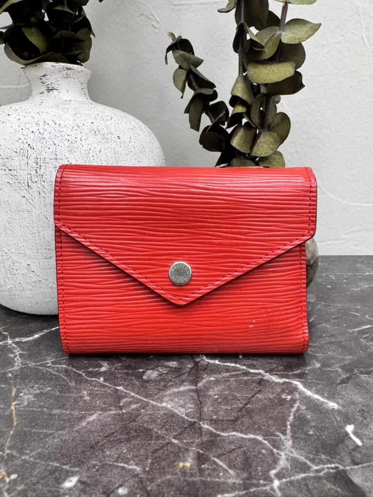Louis Vuitton Red Epi Victorine Wallet