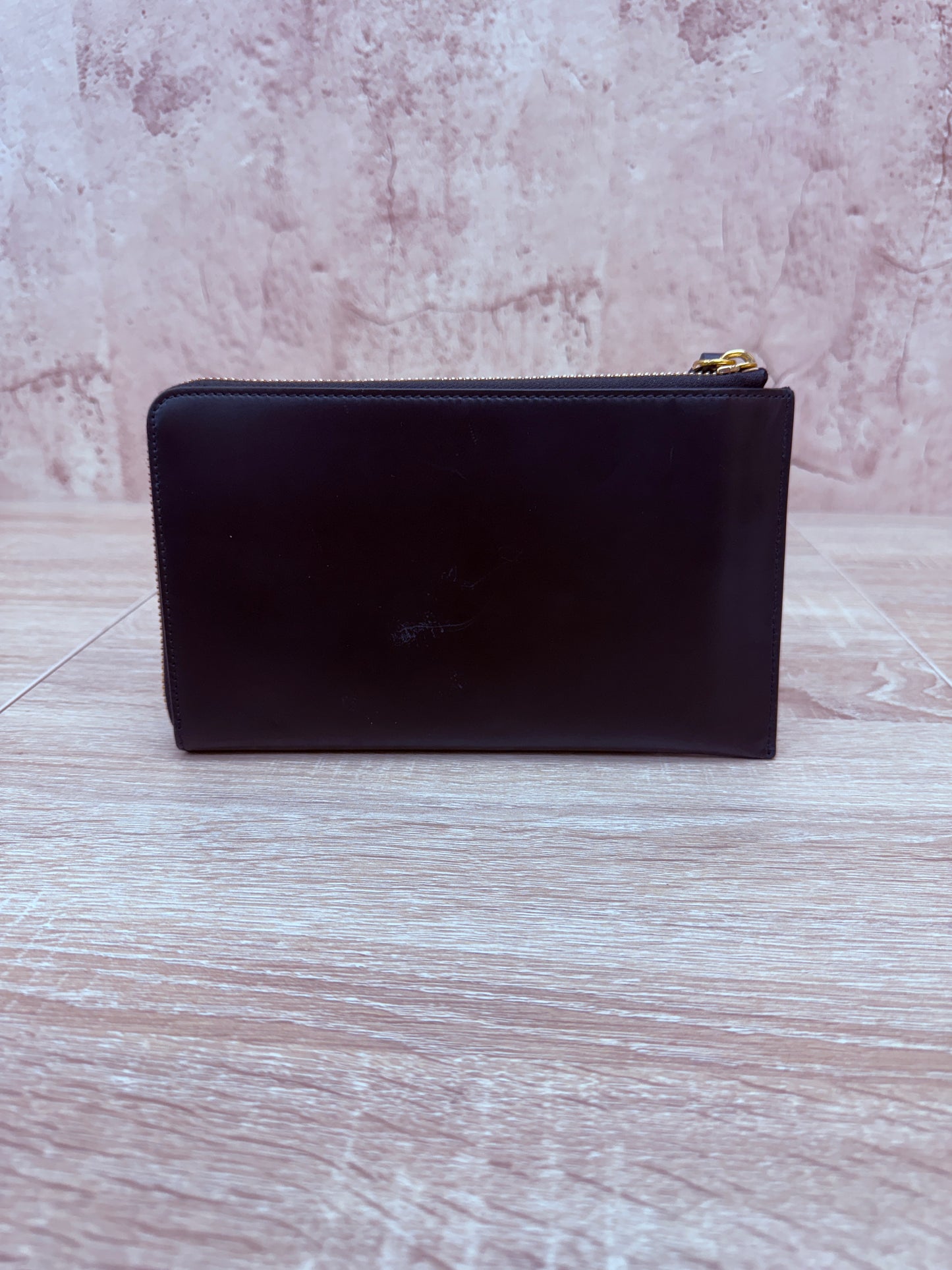 BRAND NEW- Burberry Black Leather Wallet Clutch