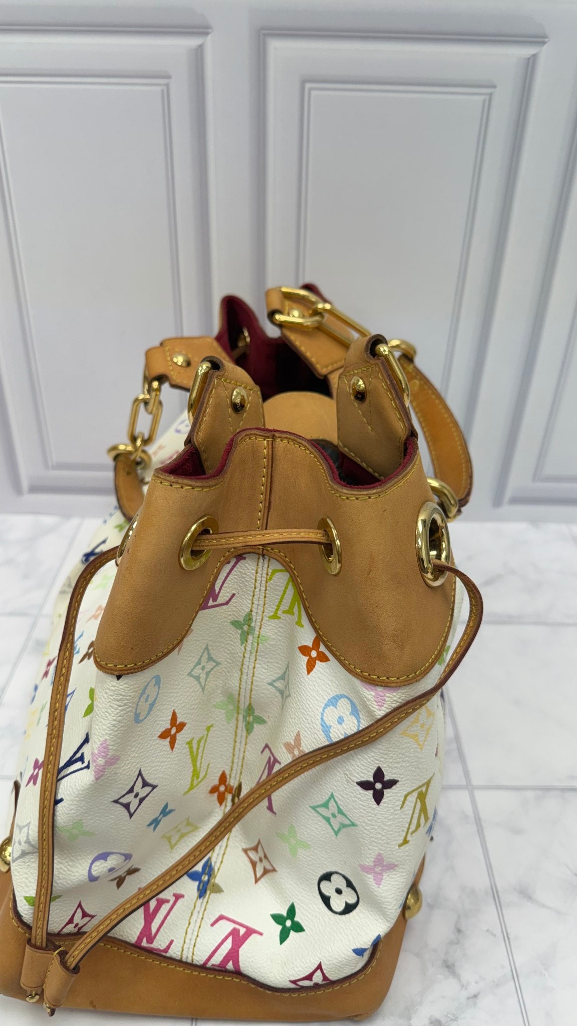 Louis Vuitton White Multicolor Monogram Ursula Handbag