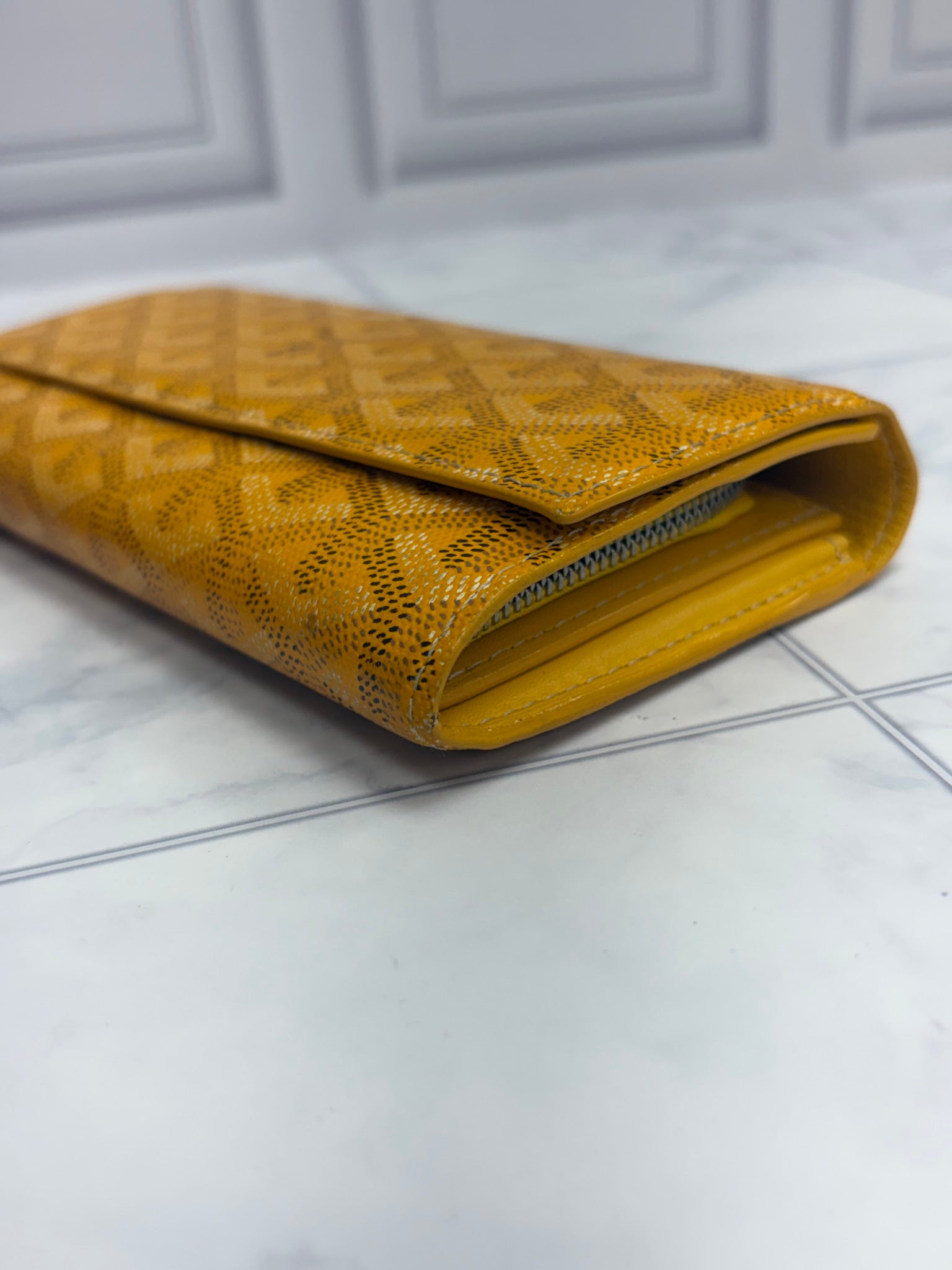 Goyard Goyardine Yellow Long Wallet