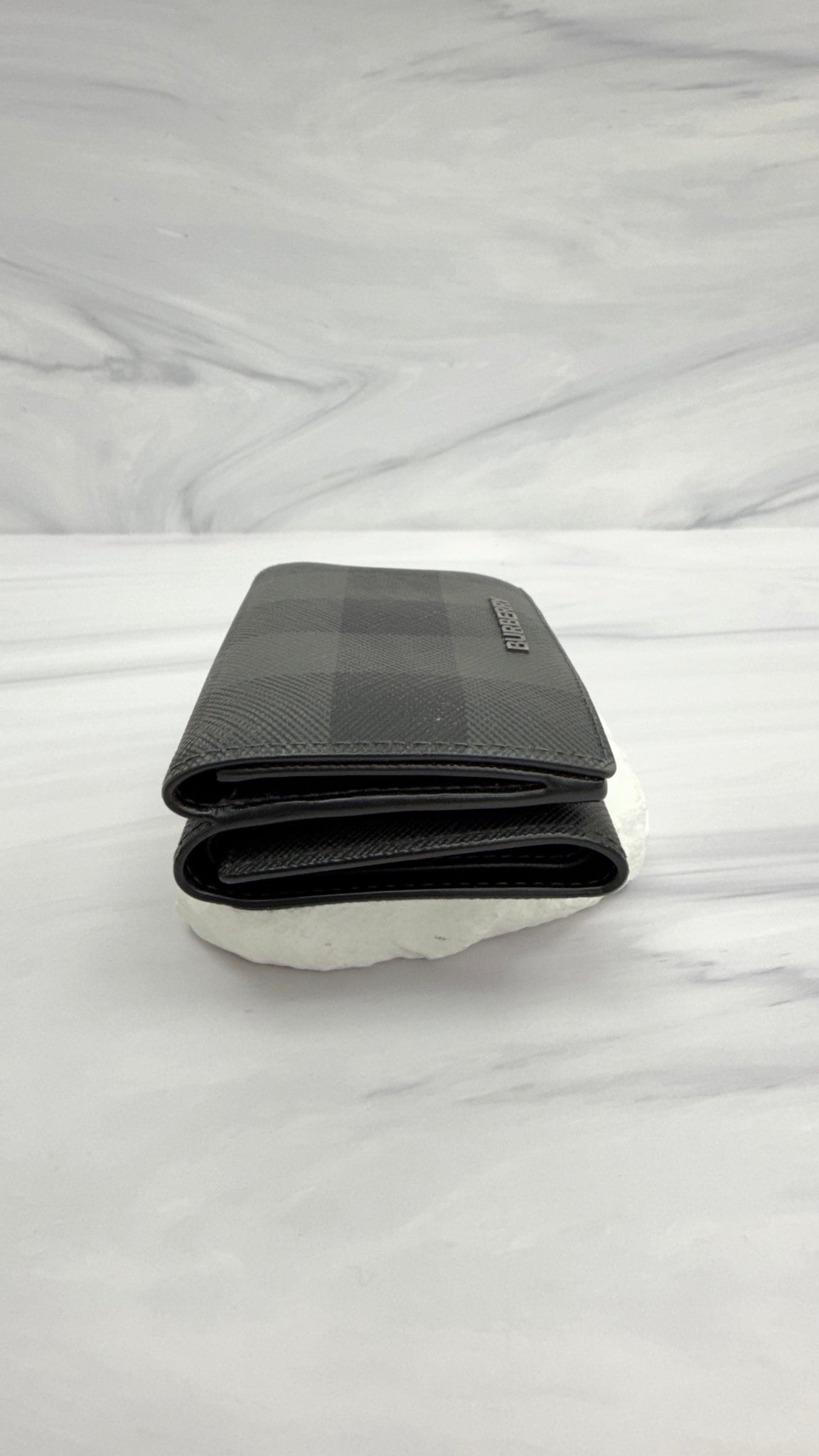 Burberry Grey And Black PVC Trifold Wallet