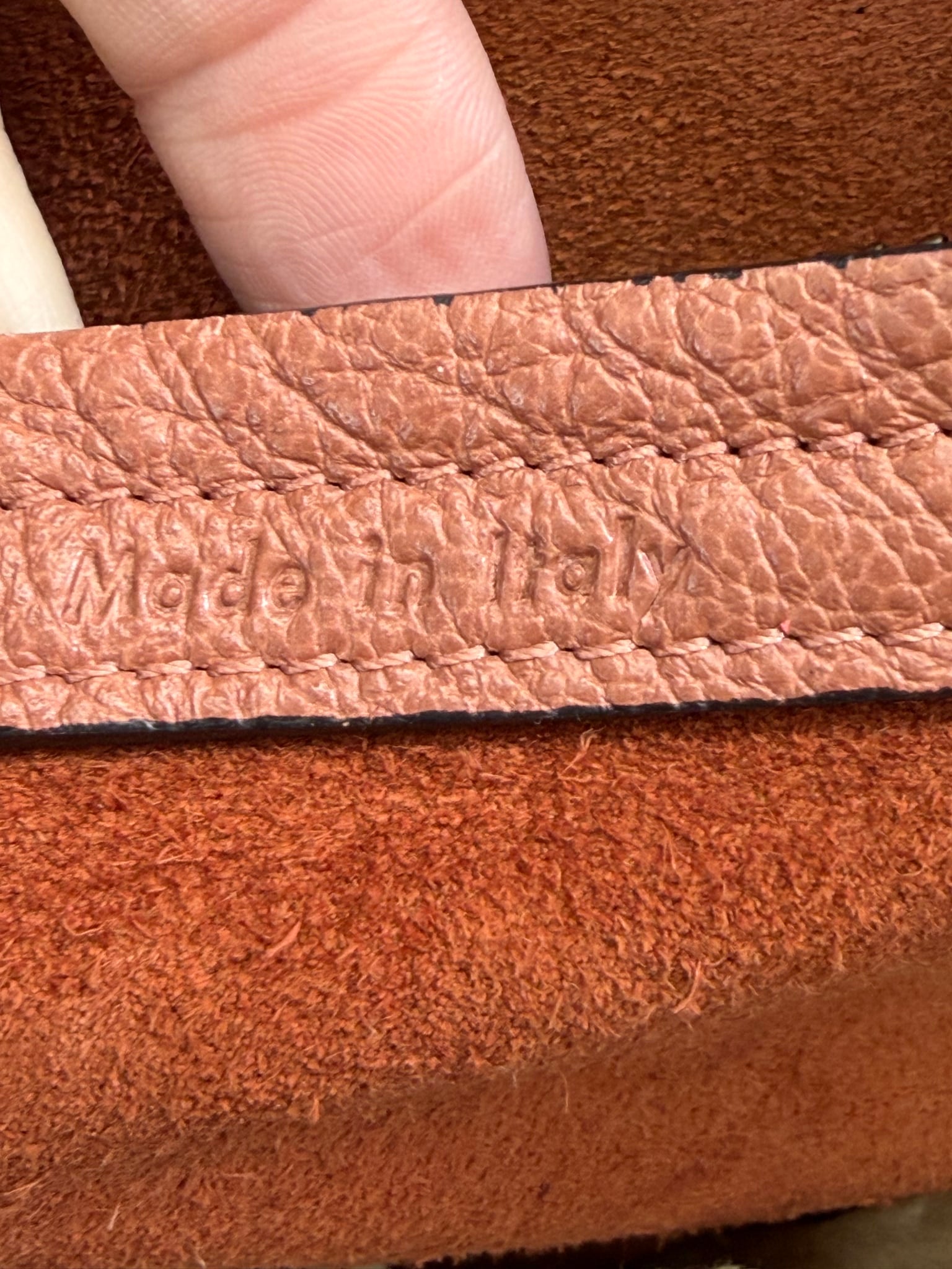 Celine Terracotta Pink Leather Medium Phantom Luggage Tote