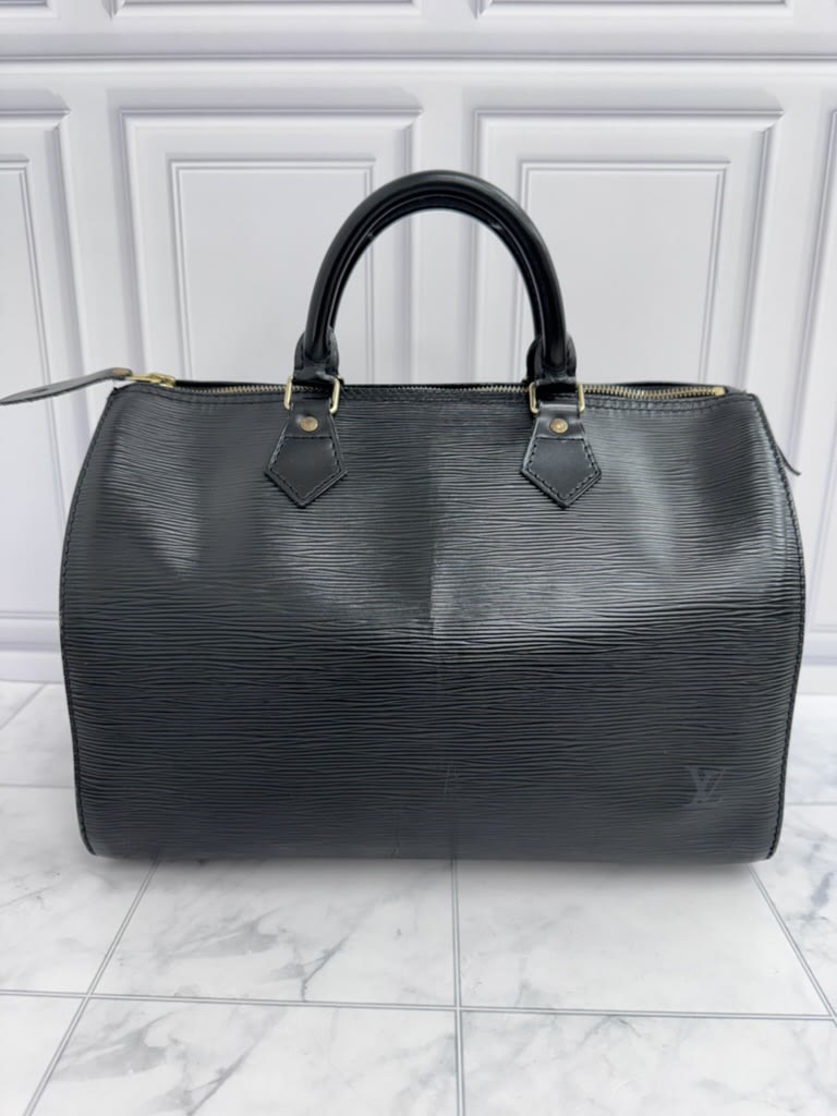 Louis Vuitton Black Epi Speedy 30