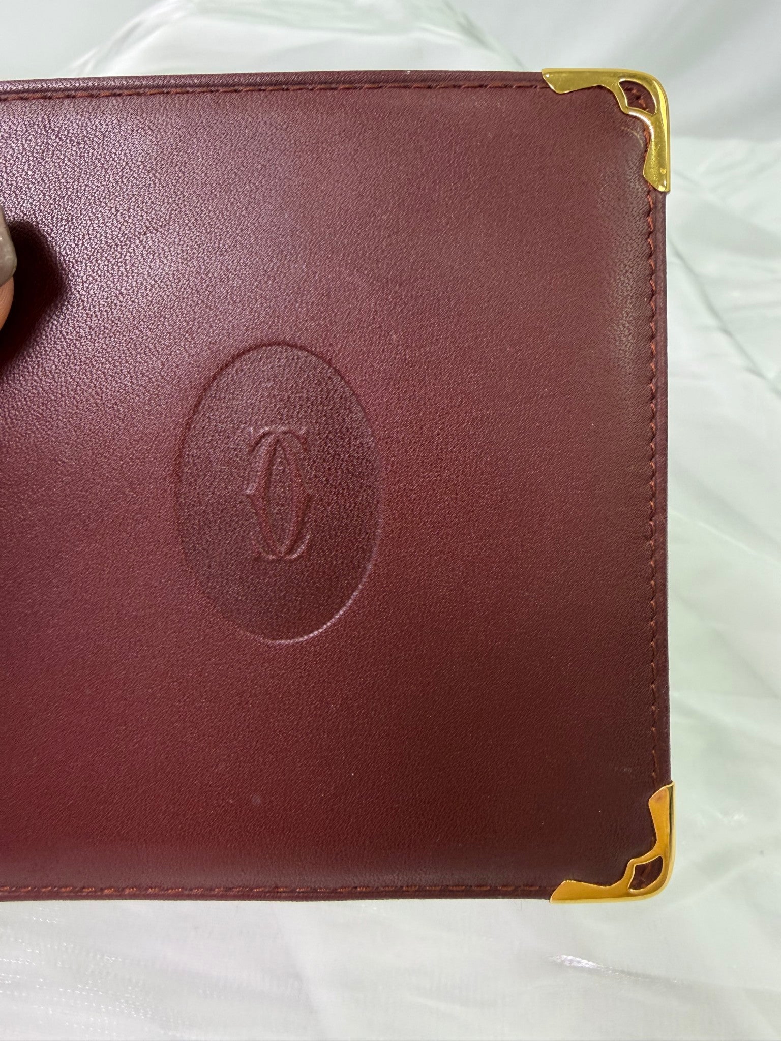 Cartier Bordeaux Leather Bifold Wallet