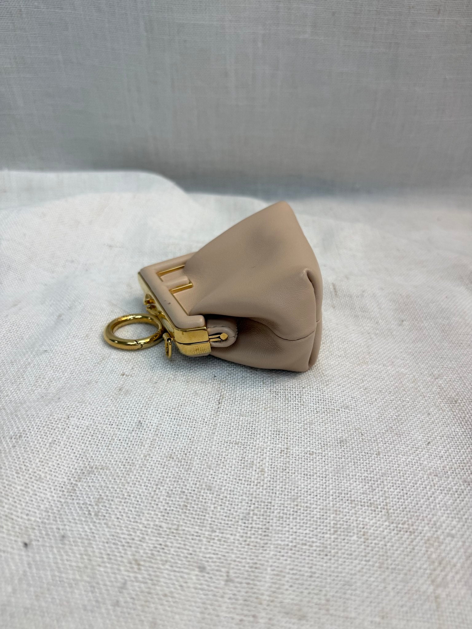 Fendi Cream Leather Nano First Bag Charm