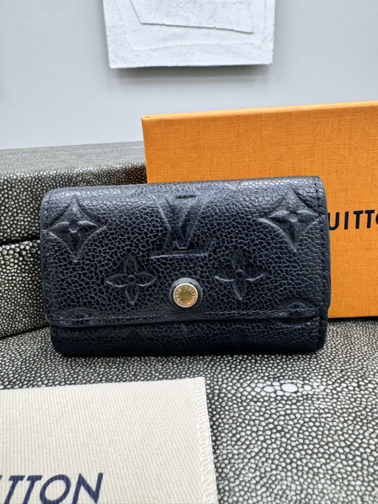 Louis Vuitton Black Empreinte Monogram 6 Ring Key Case