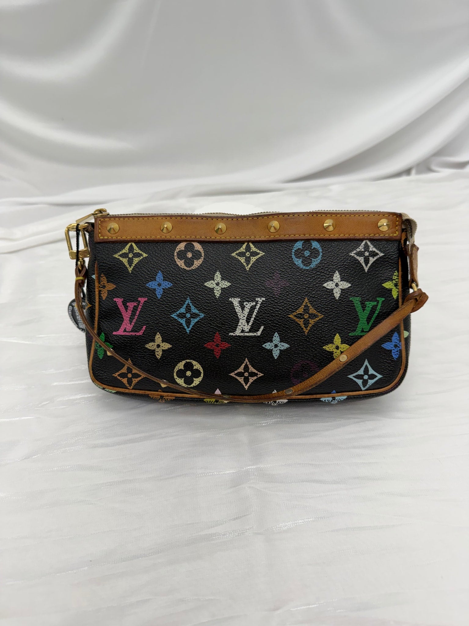 Louis Vuitton Black Multicolor Monogram Pochette Shoulder Bag