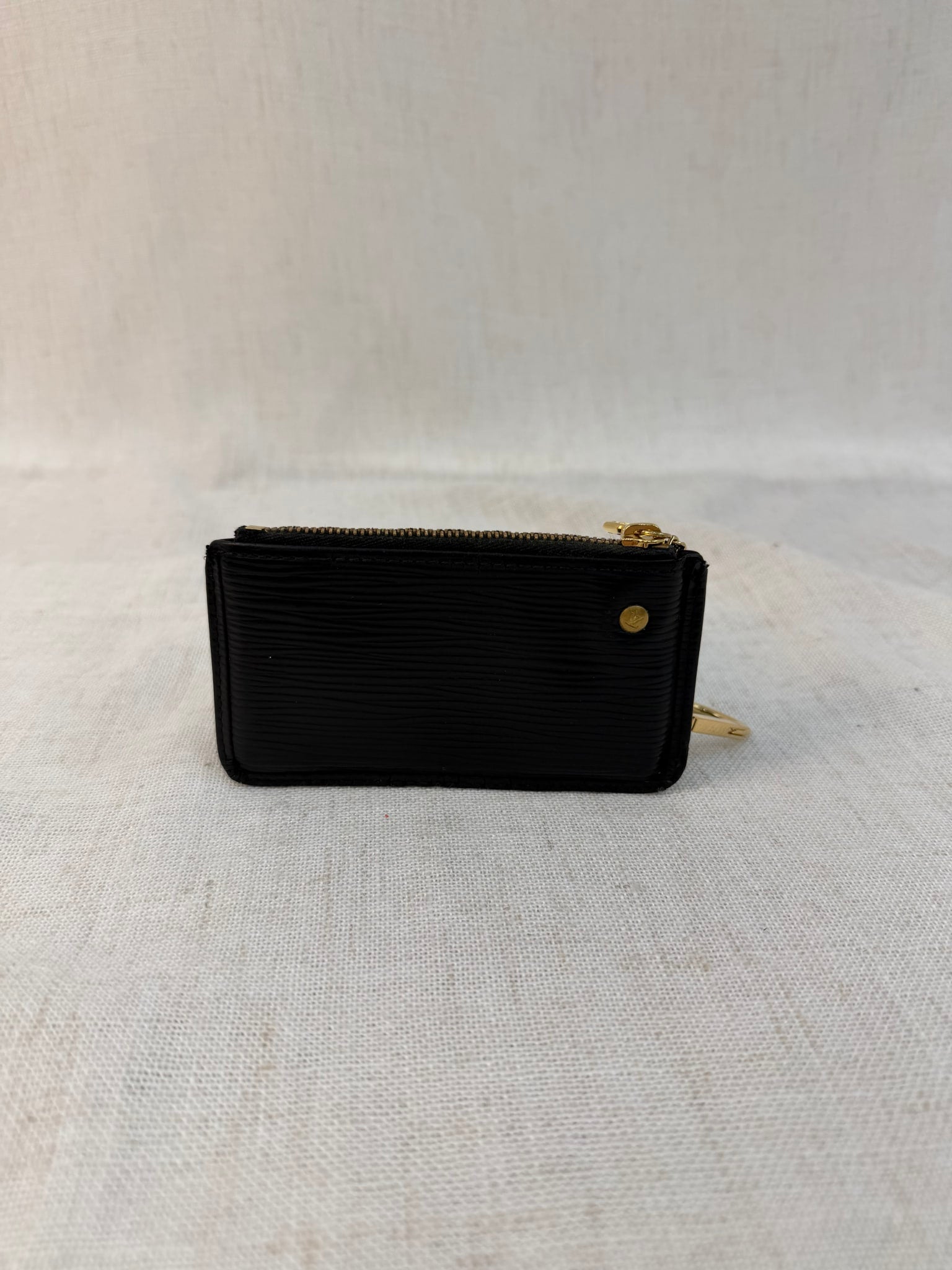 Louis Vuitton Black Epi Leather Key Cles
