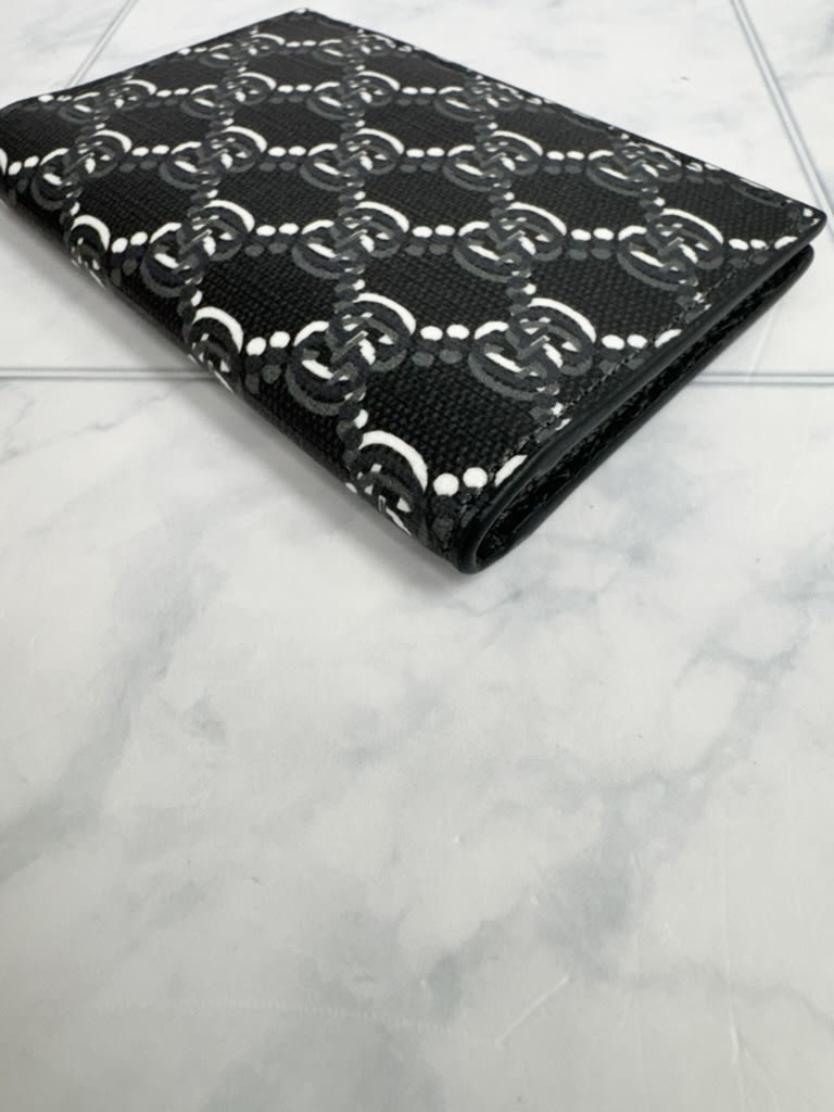 LIKE NEW - Gucci Black GG Shadow Coated Canvas Pocket Organizer