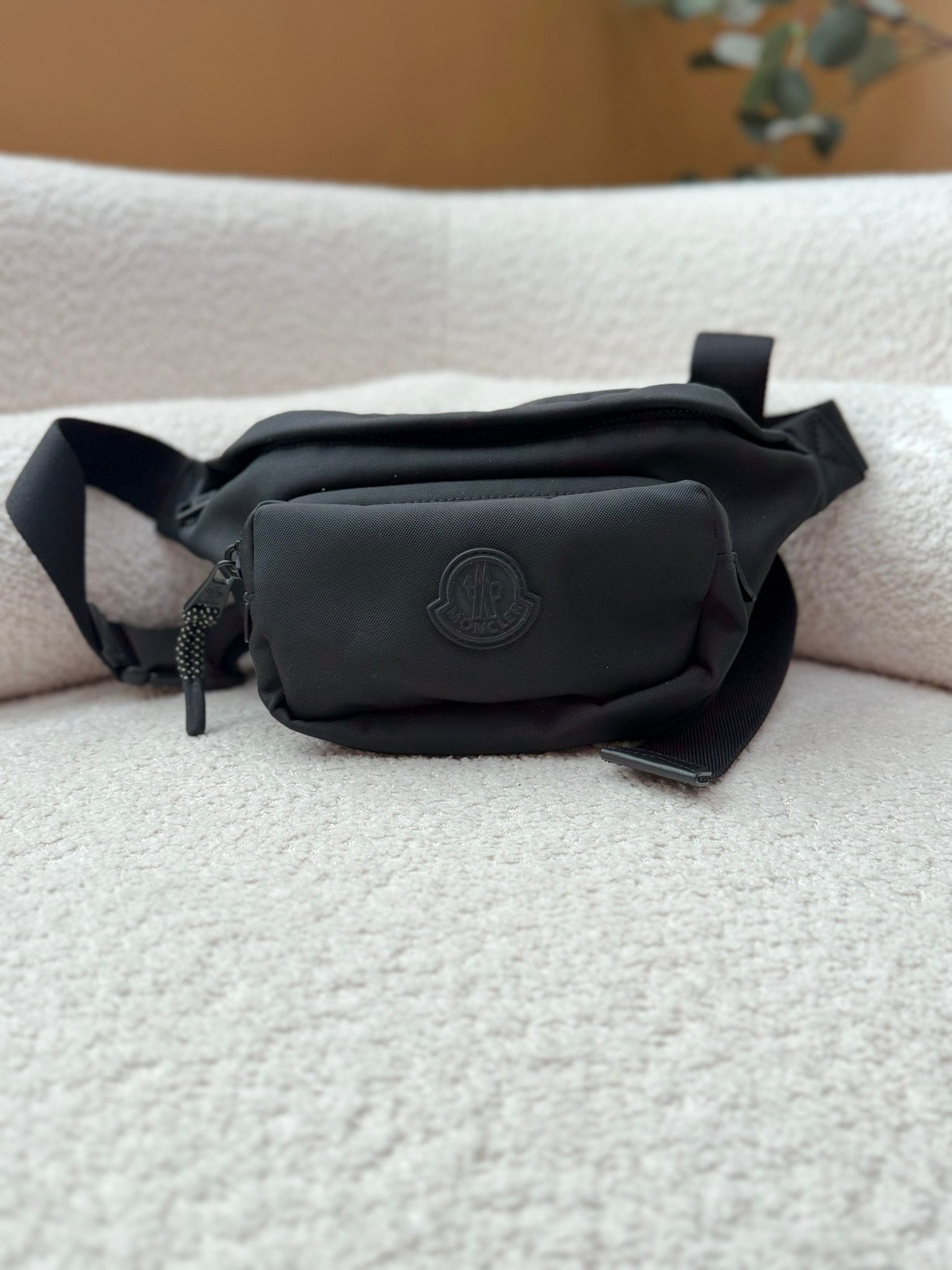 Moncler Durance Black Canvas Bum Bag