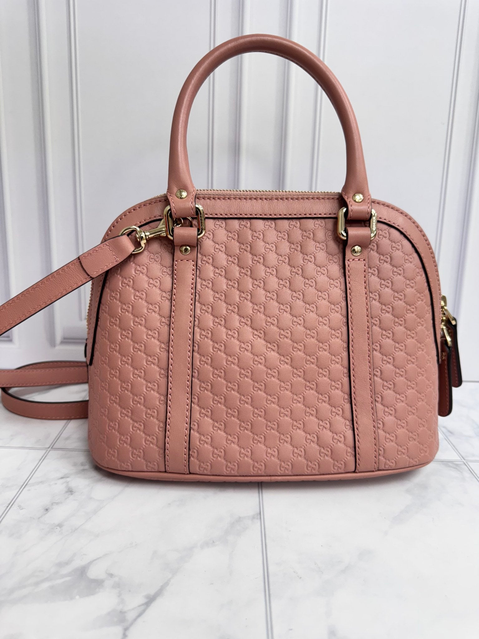 Gucci Pink Microguccissima Leather Mini Dome Bag