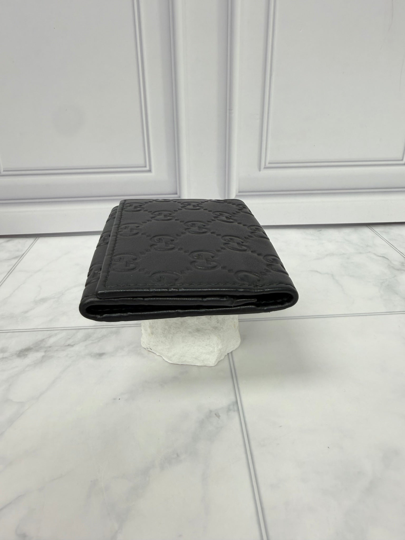 Gucci Black Guccissima Leather Coin Purse