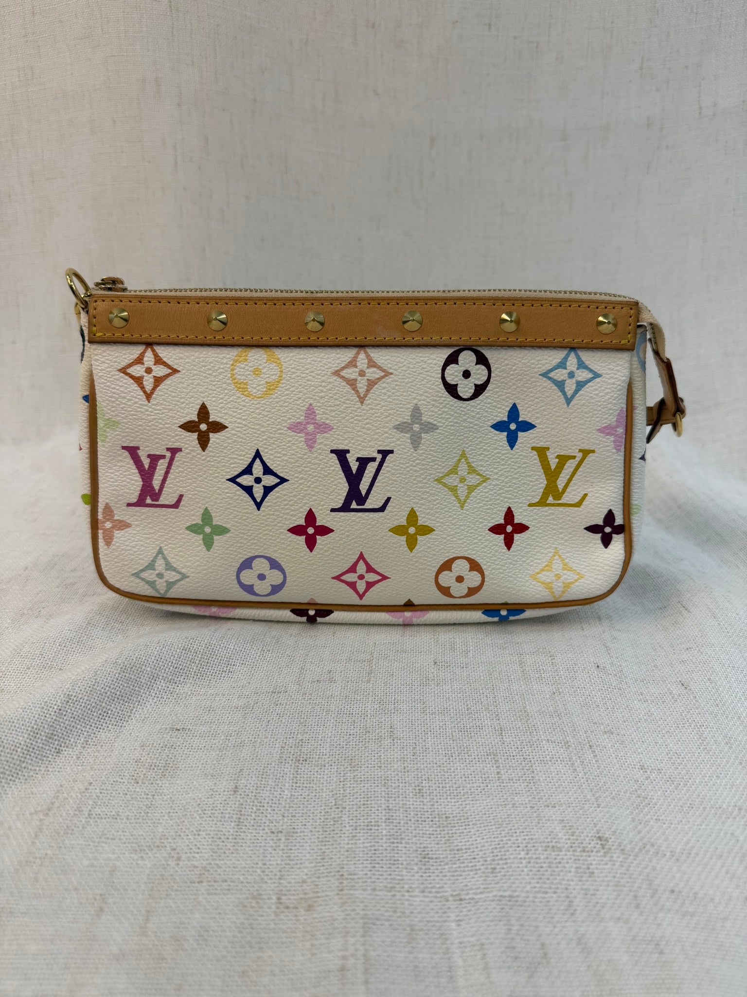 Louis Vuitton White Multicolor Pochette Bag