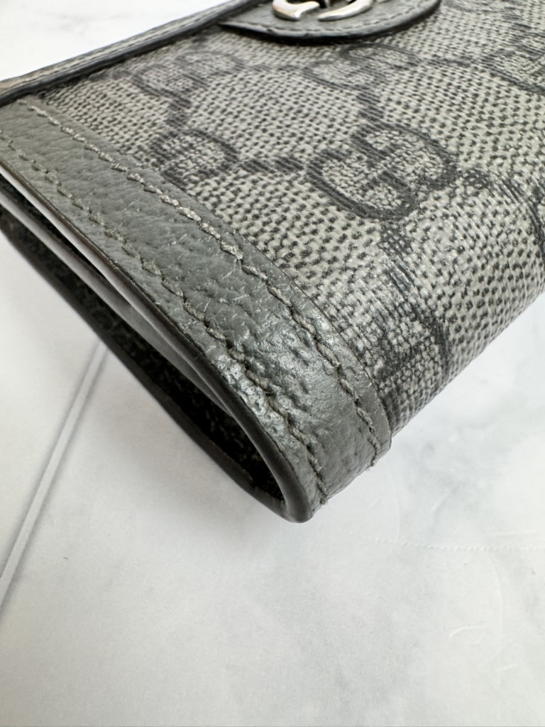 Gucci Grey GG Supreme Coated Canvas Ophidia Card Case