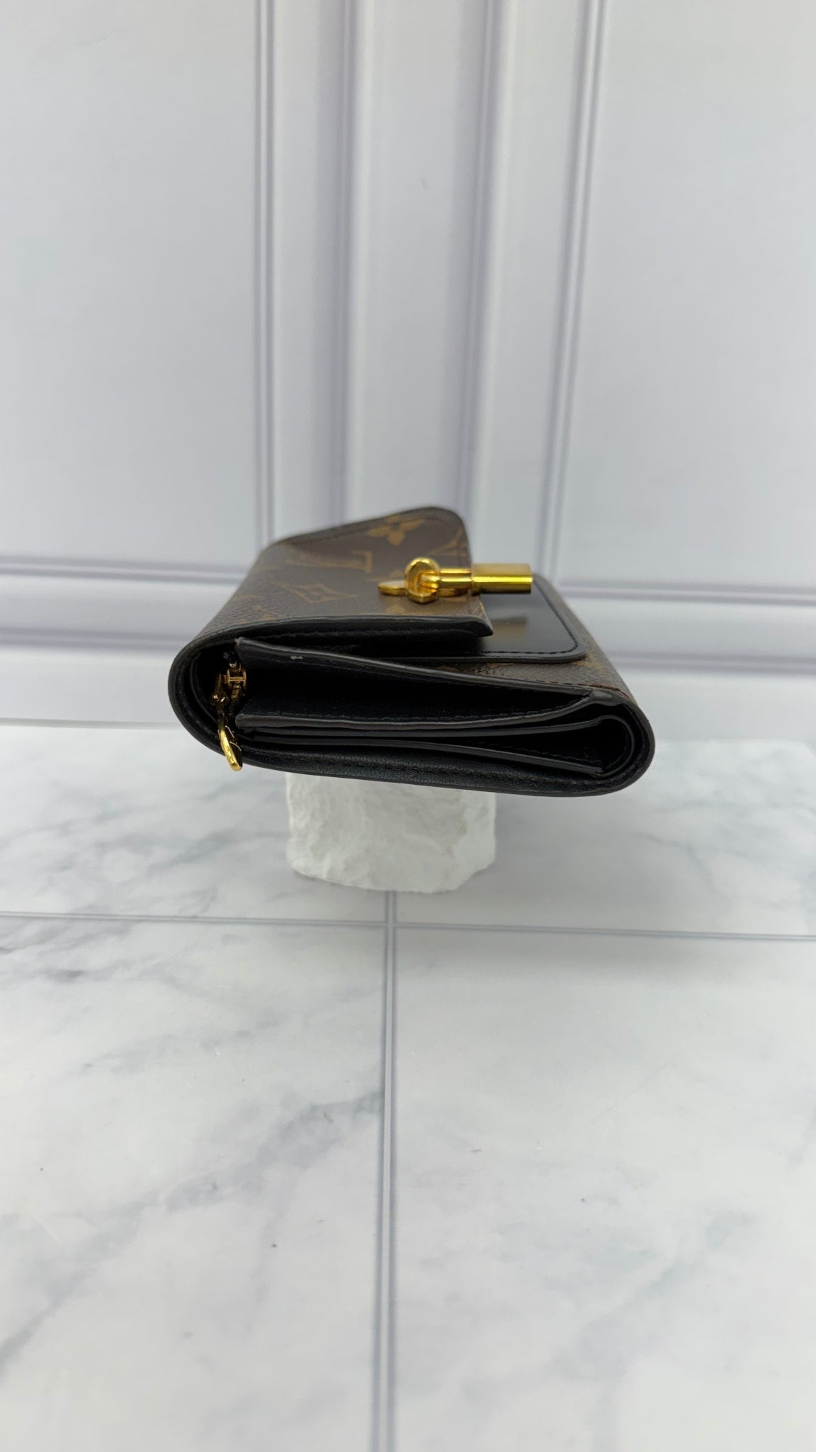 Louis Vuitton Monogram Flower Lock Compact Wallet