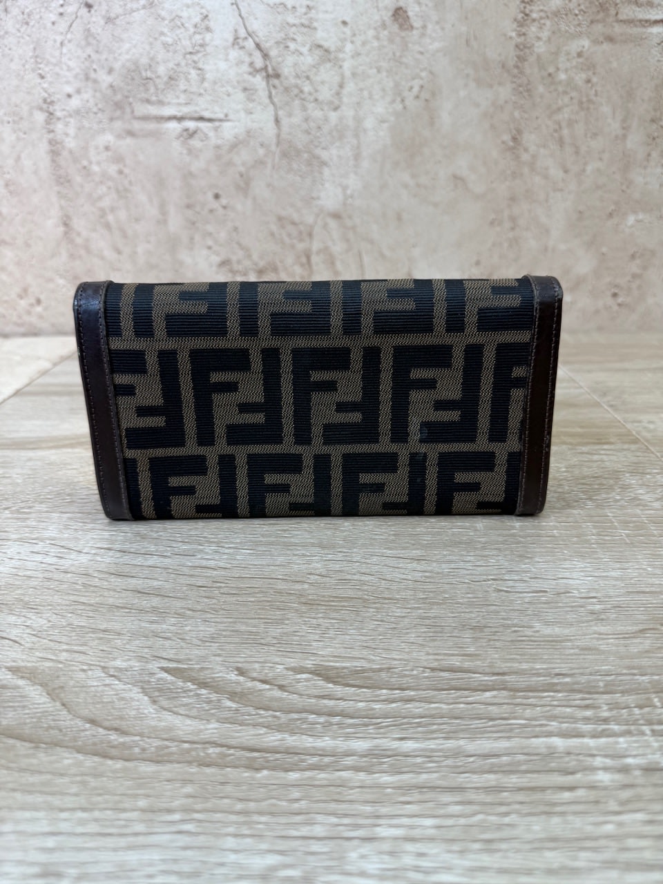 Fendi Zucca Brown Canvas Long Wallet
