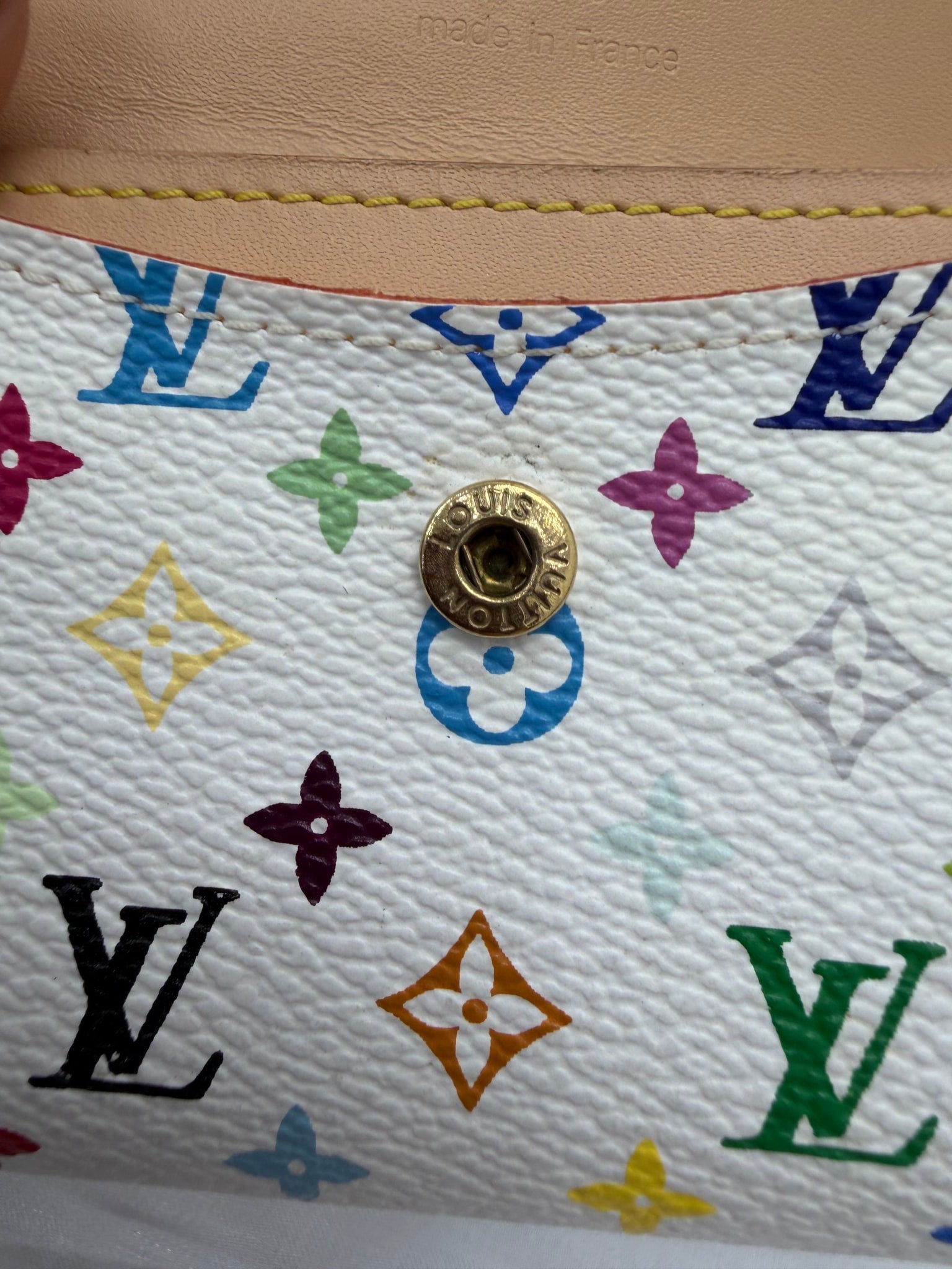 Louis Vuitton White Multicolore Monogram Card Case