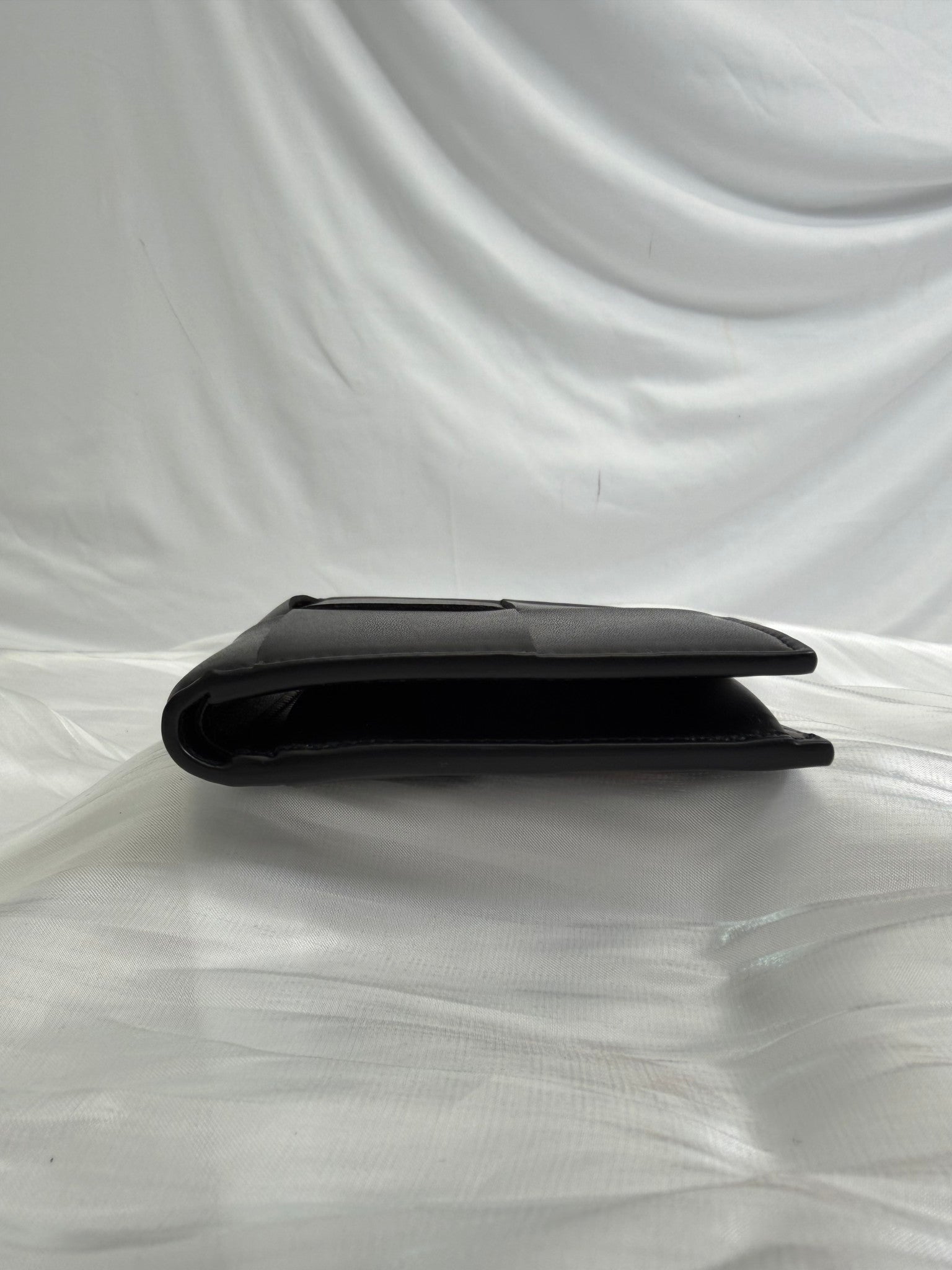 Bottega Veneta Black Leather Cassette Bifold Wallet