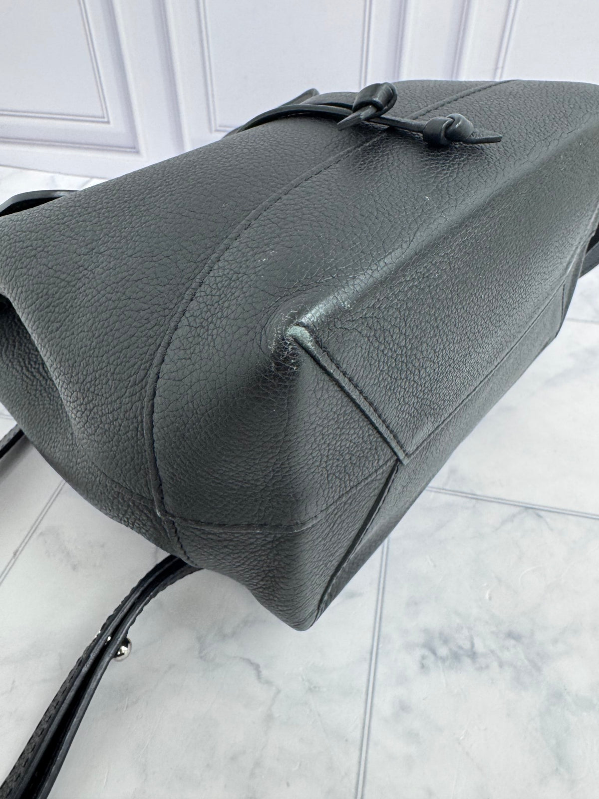 Louis Vuitton Black Leather Lockme Backpack