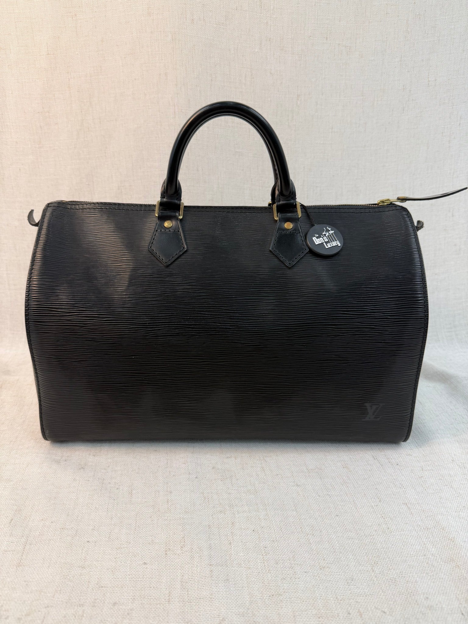 Louis Vuitton Black Epi Leather Speedy 35 Vintage Bag