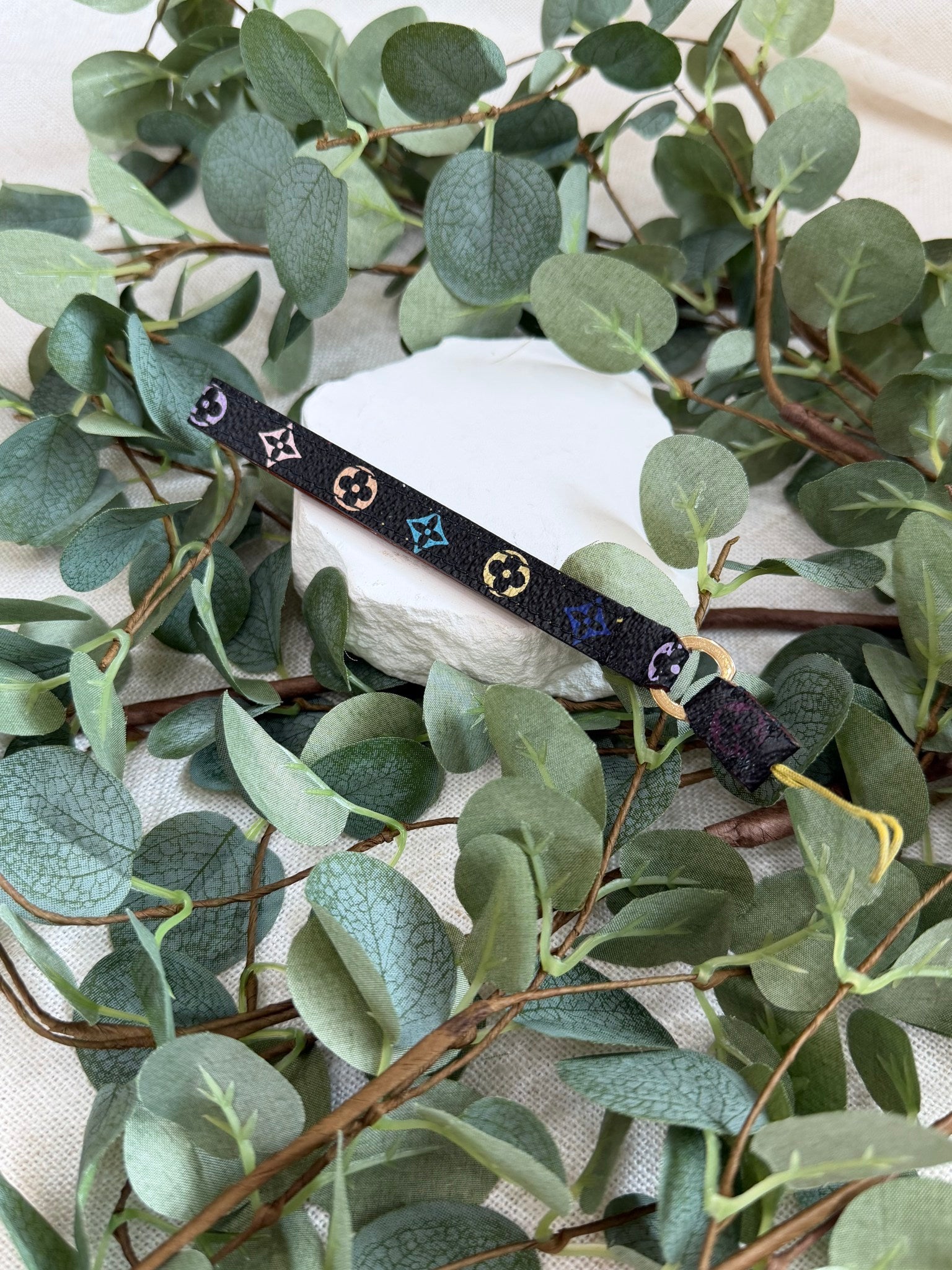 Louis Vuitton Black Multicolor Monogram Phone Strap