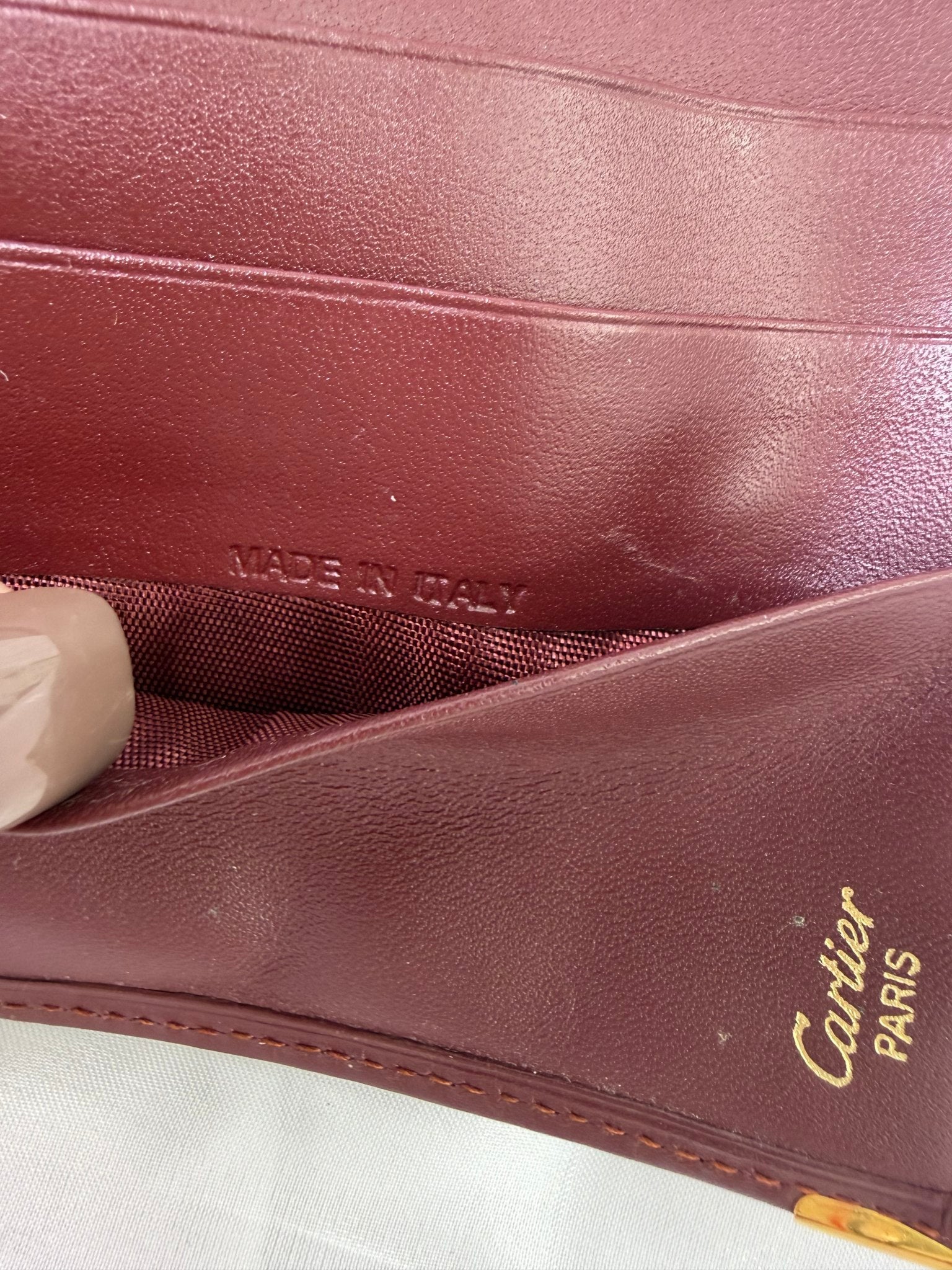 Cartier Bordeaux Leather Bifold Wallet