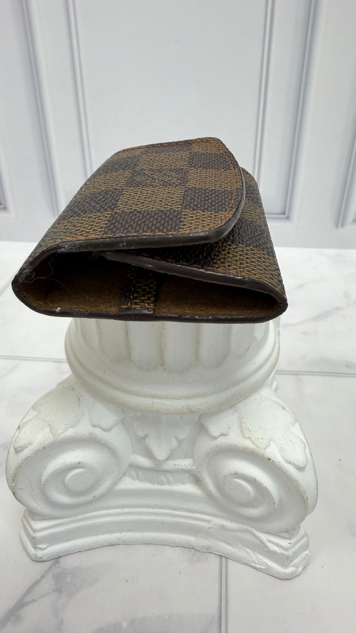 Louis Vuitton Damier Ebene Cufflinks Case & Manchette Champs Elysees Cufflinks