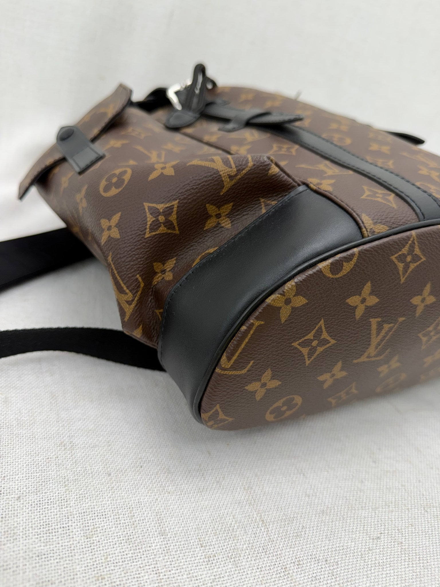 LIKE NEW- Louis Vuitton Monogram & Macassar Christopher Backpack MM